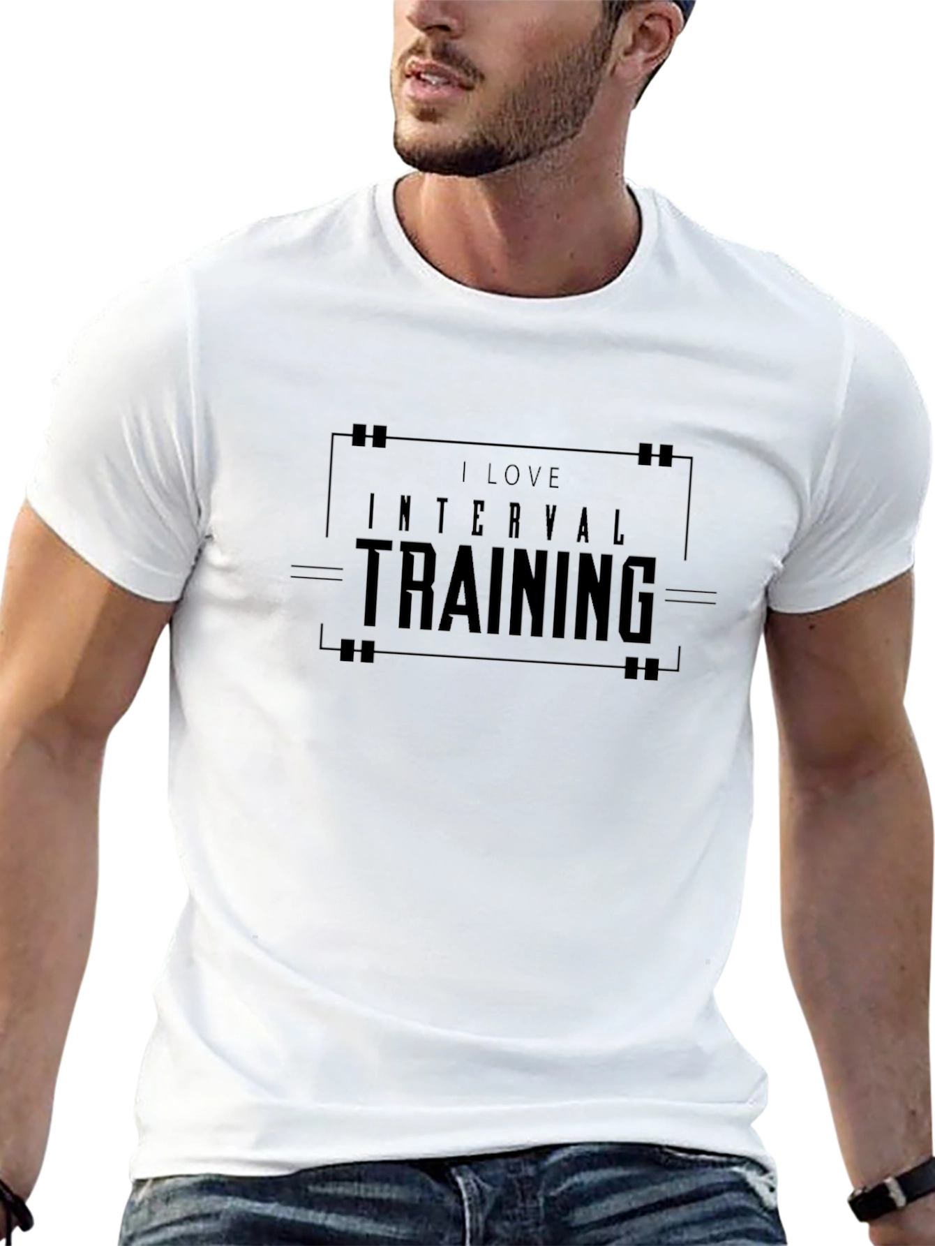 I Love Interval Training Black T-Shirt
