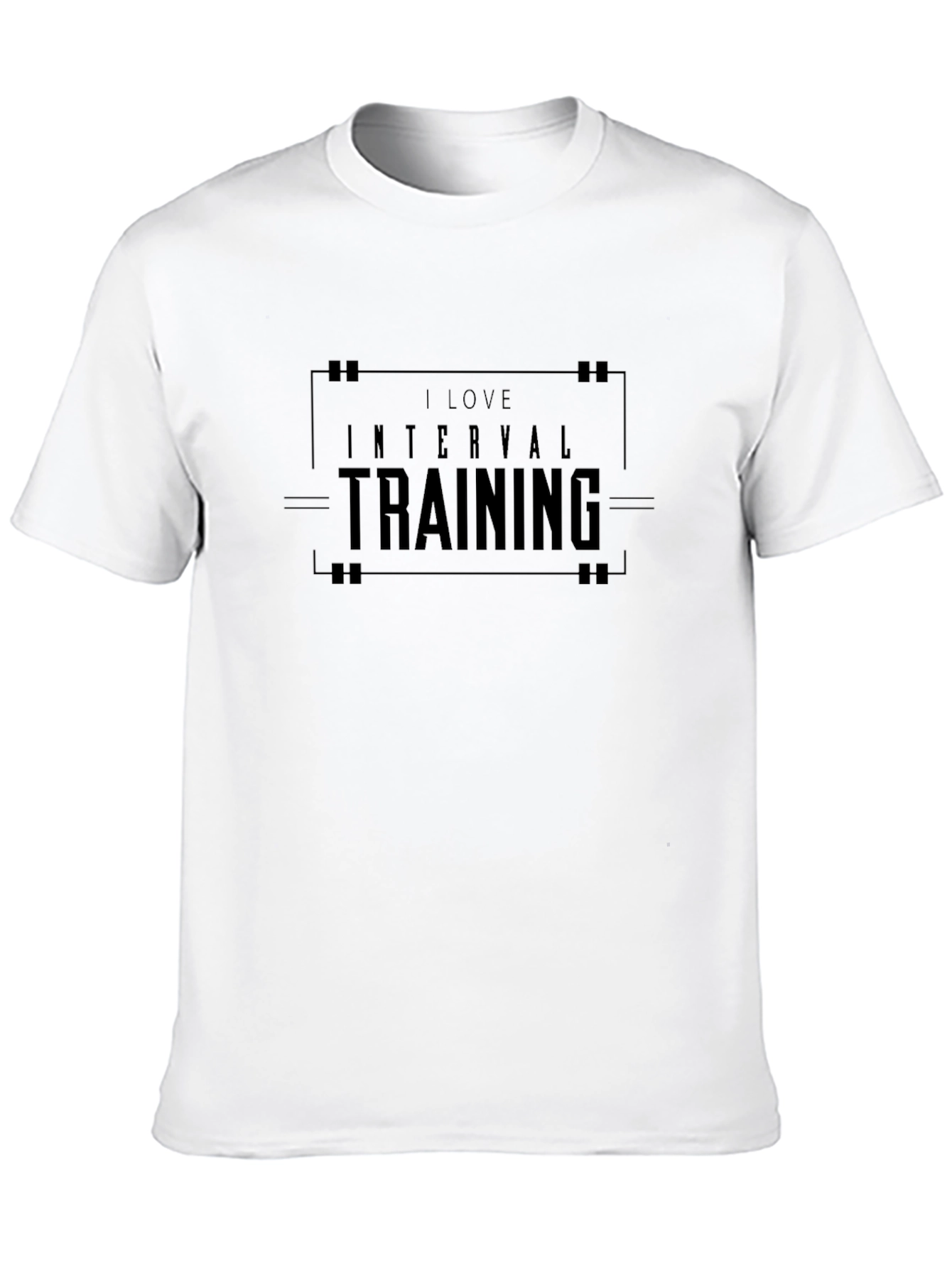I Love Interval Training Black T-Shirt