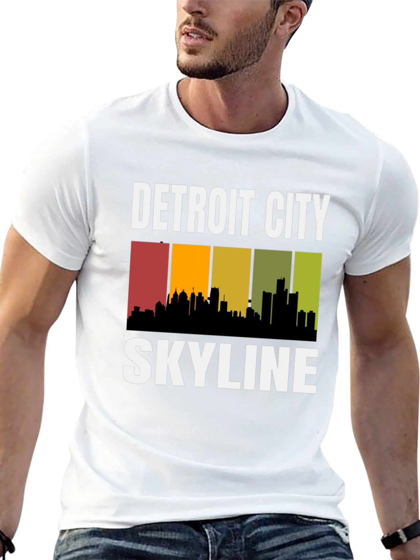 Detroit City Skyline Graphic T-Shirt