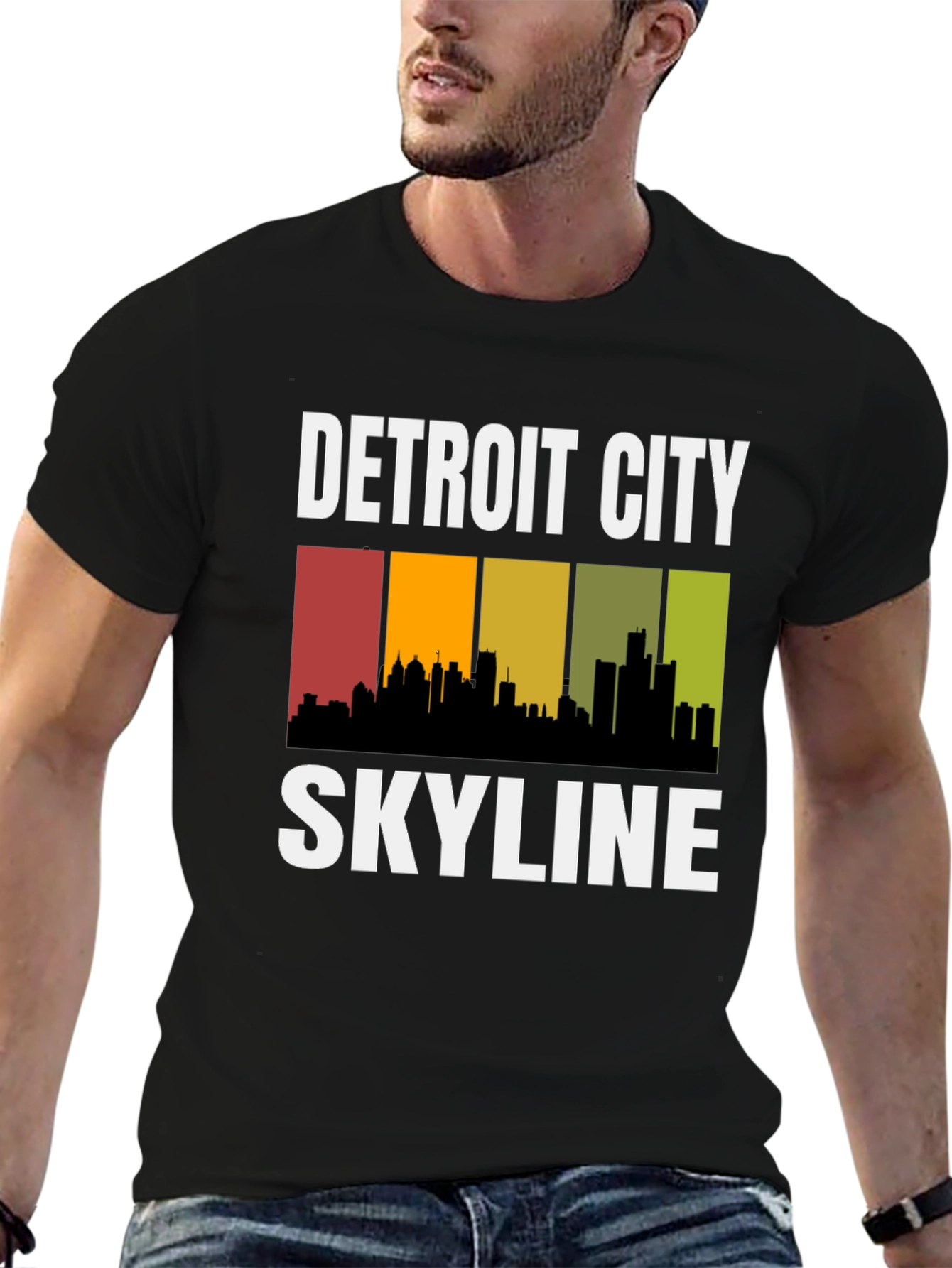 Detroit City Skyline Graphic T-Shirt