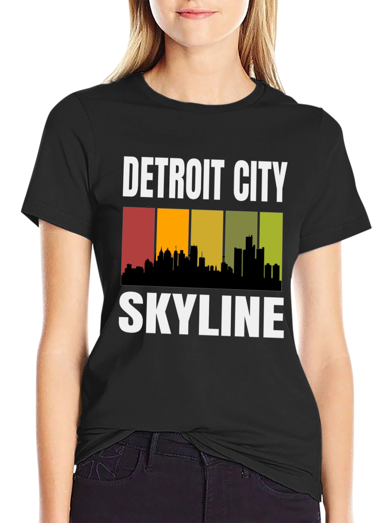 Detroit City Skyline Graphic T-Shirt