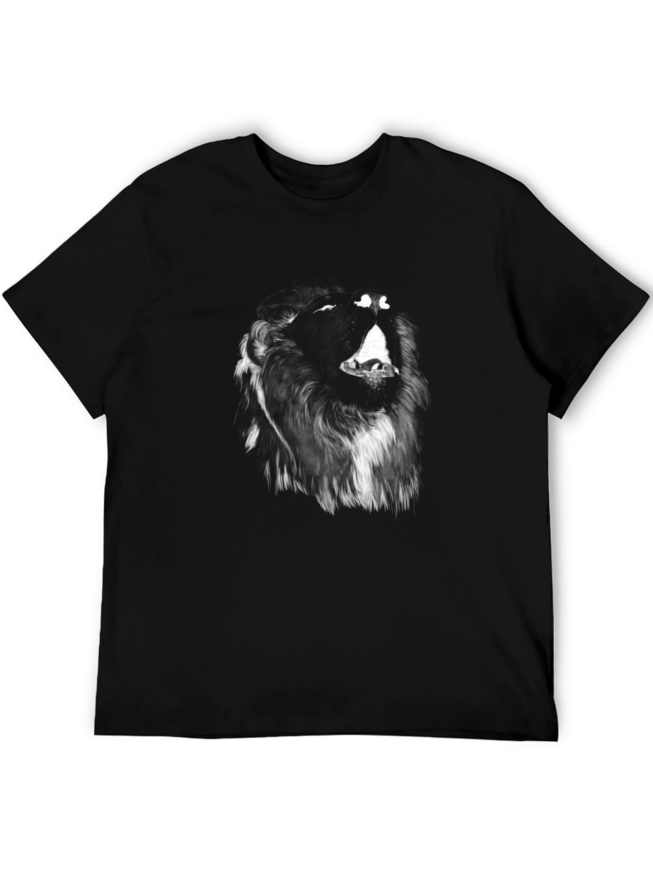 Black Lion Graphic Tee - Mens Fashion