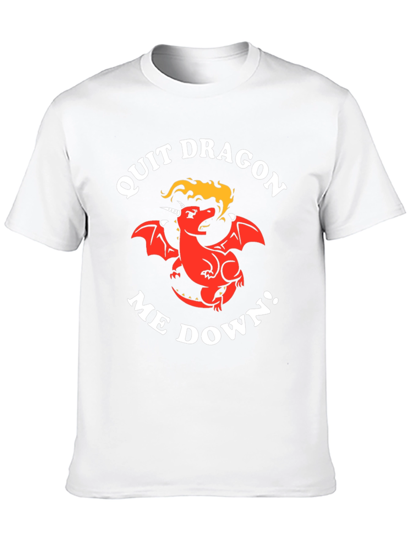 Quit Dragon Me Down Black Graphic T-Shirt