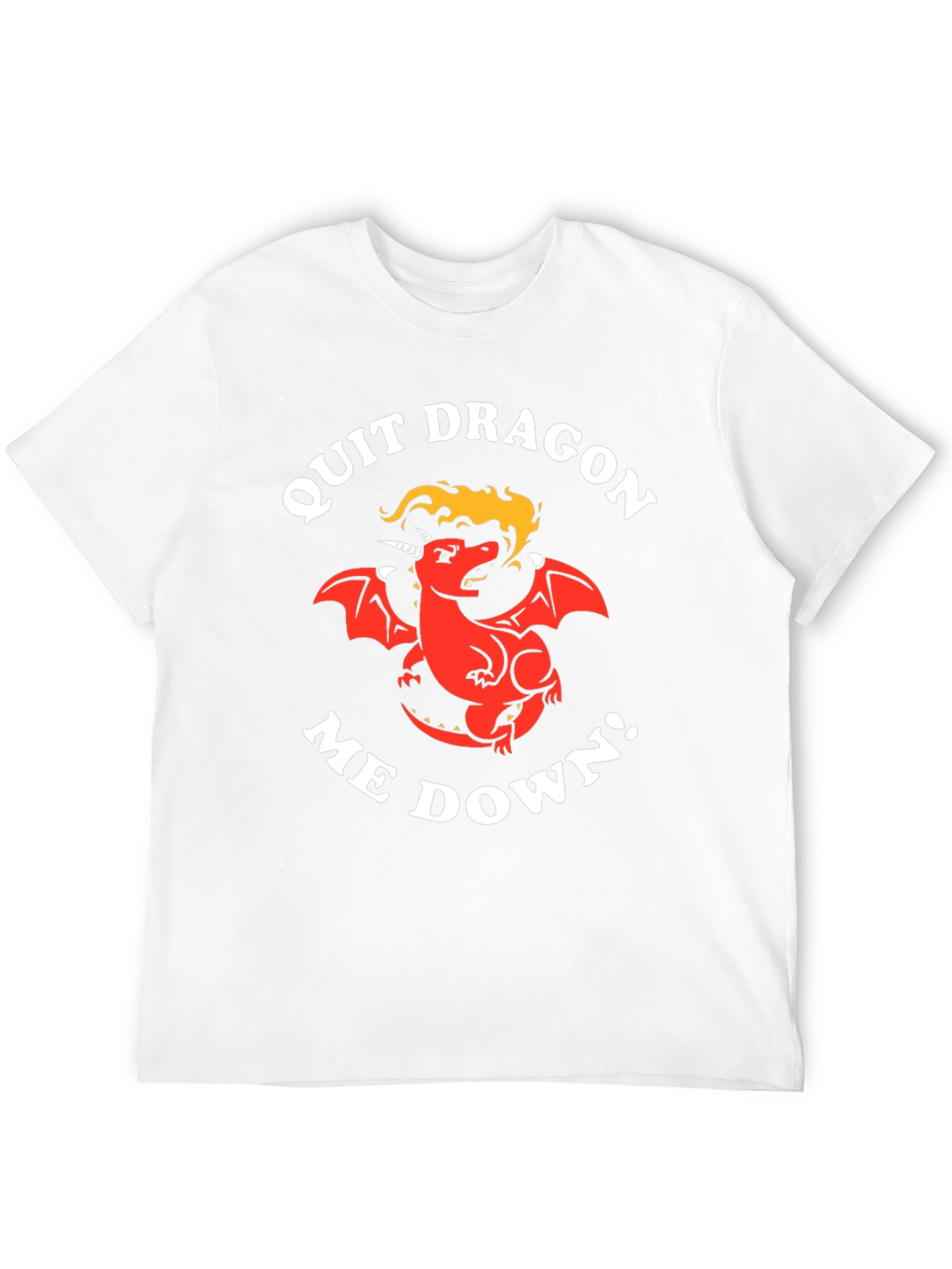 Quit Dragon Me Down Black Graphic T-Shirt