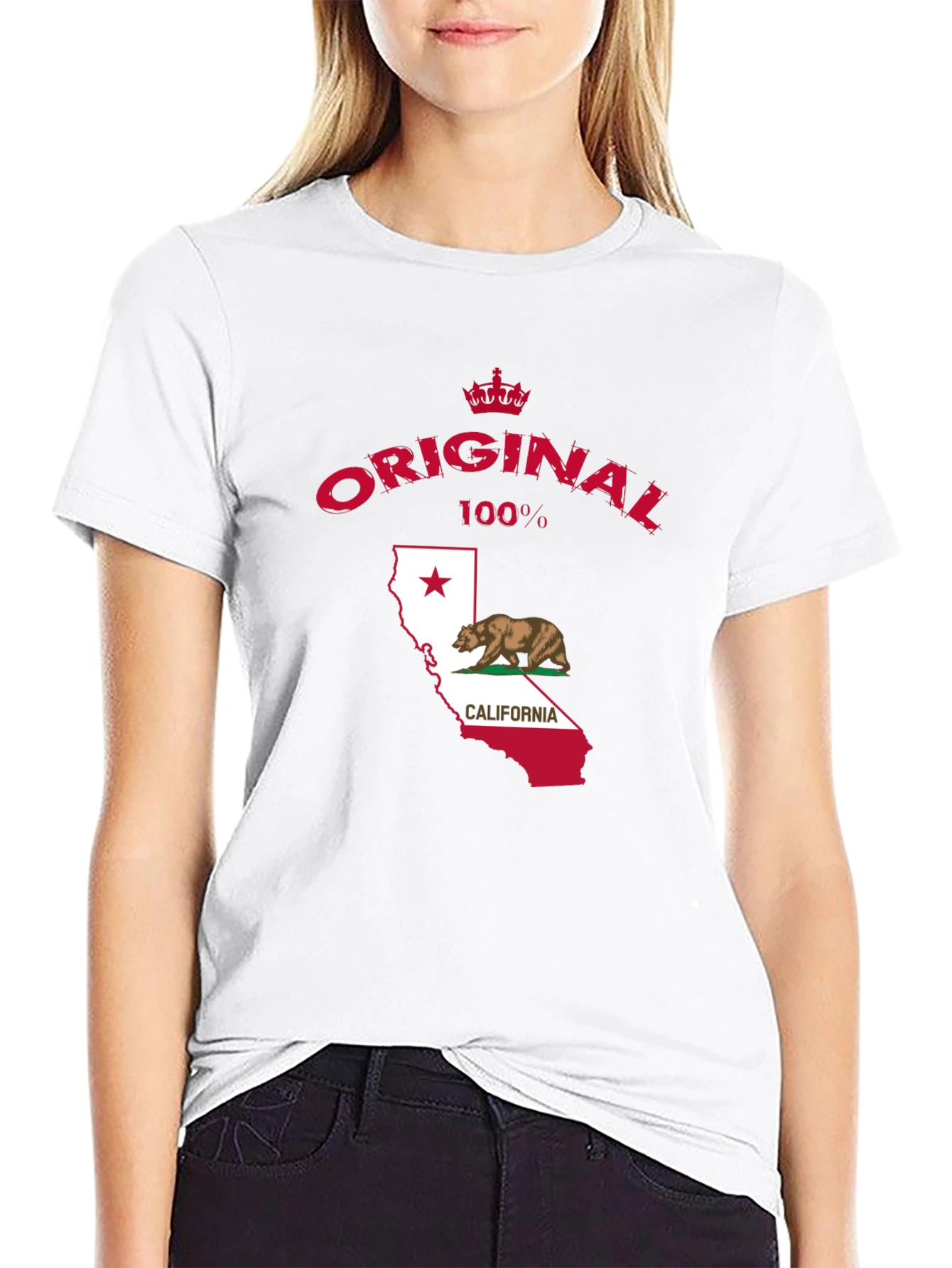 Original California Bear Flag Black T-Shirt