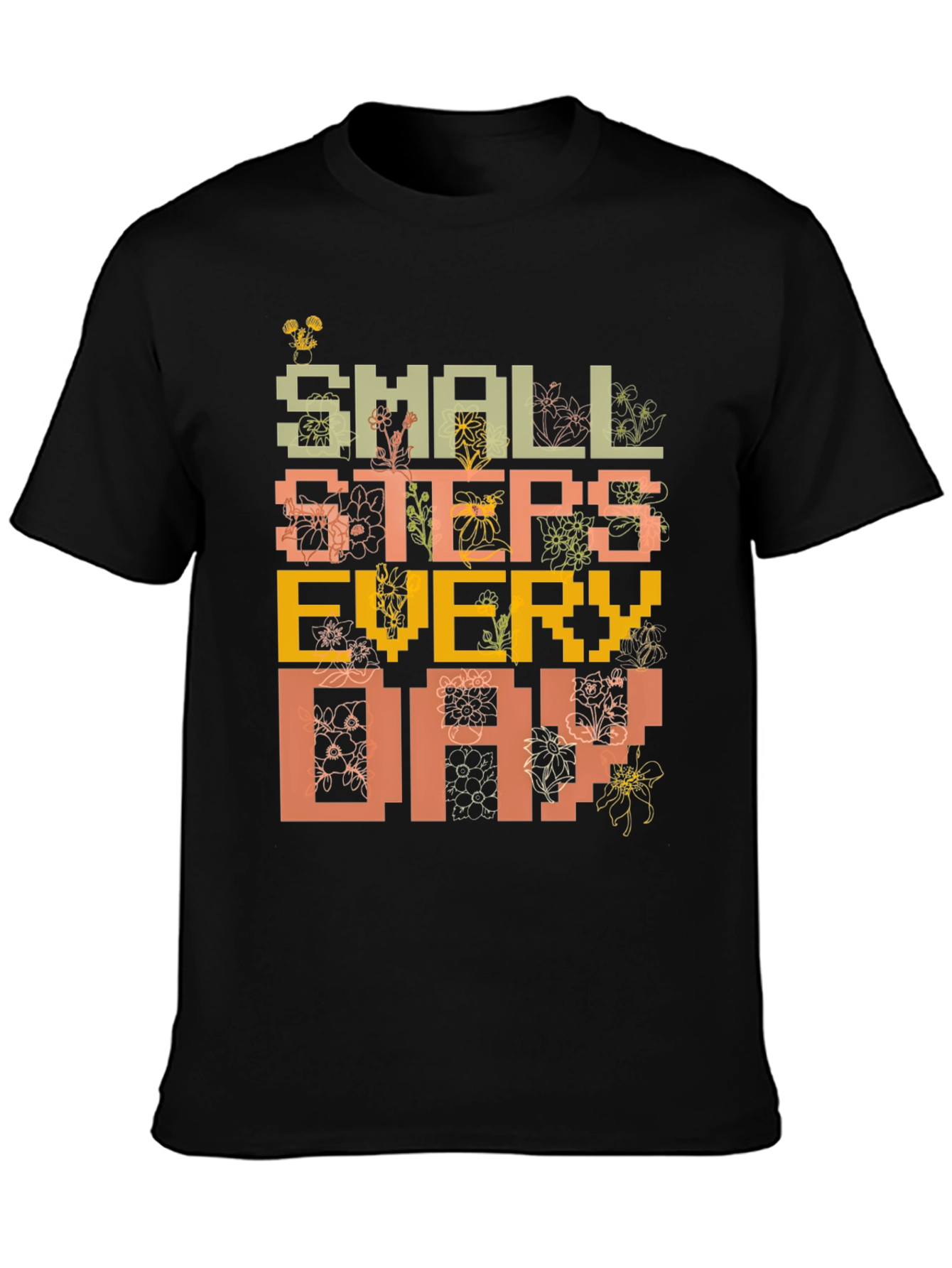 Small Steps Everyday Graphic Tee - Black