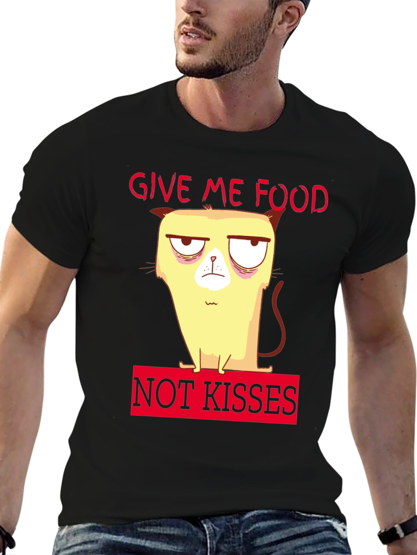 Grumpy Cat Give Me Food Graphic Tee