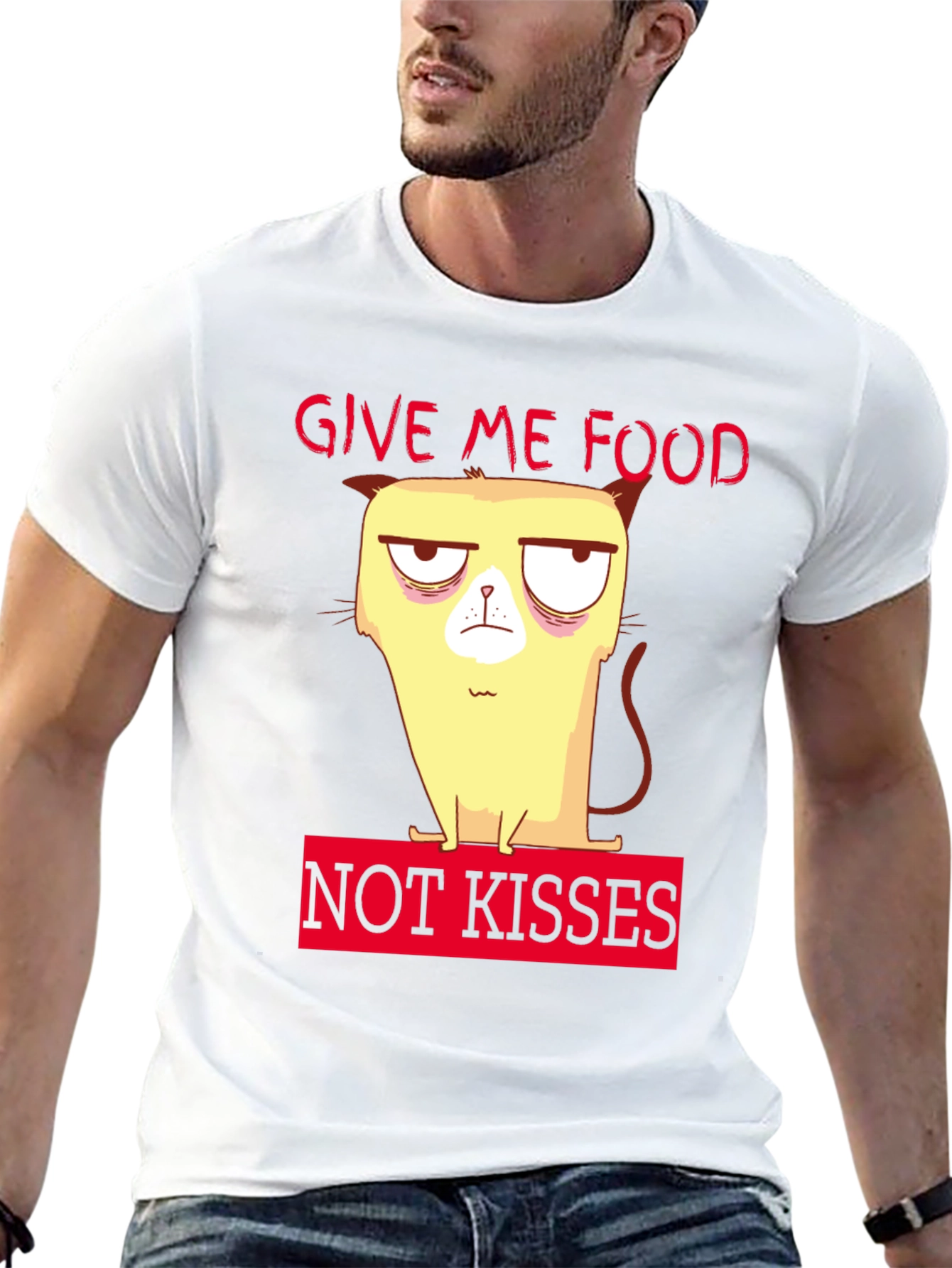 Grumpy Cat Give Me Food Graphic Tee