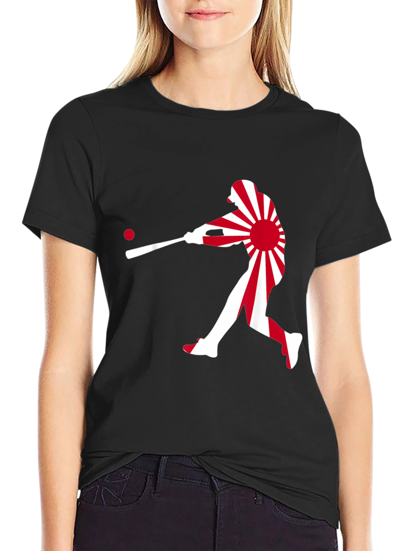 Baseball Japan Flag T-Shirt