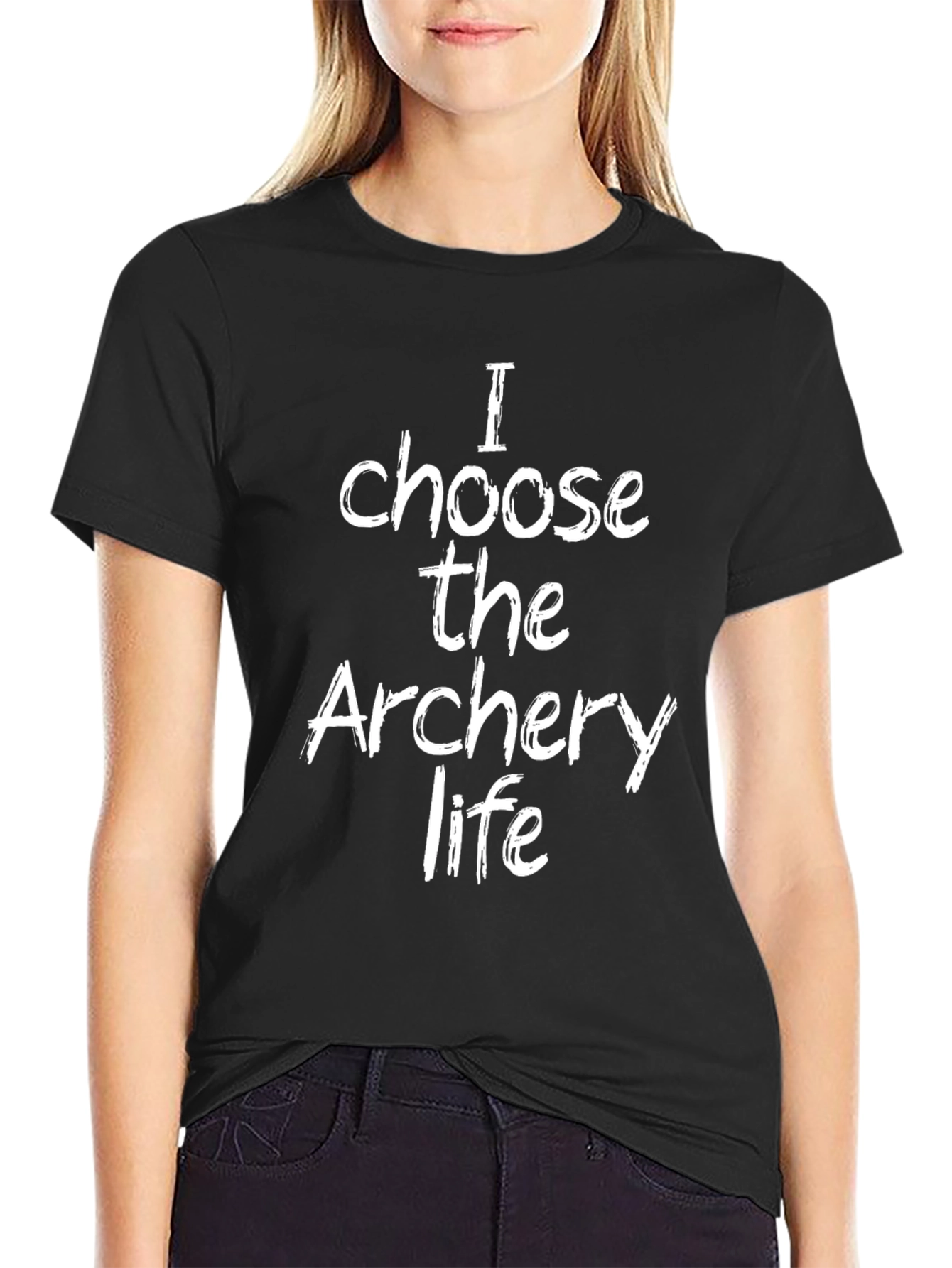 Archery Life T-Shirt - Black Crew Neck Casual Wear