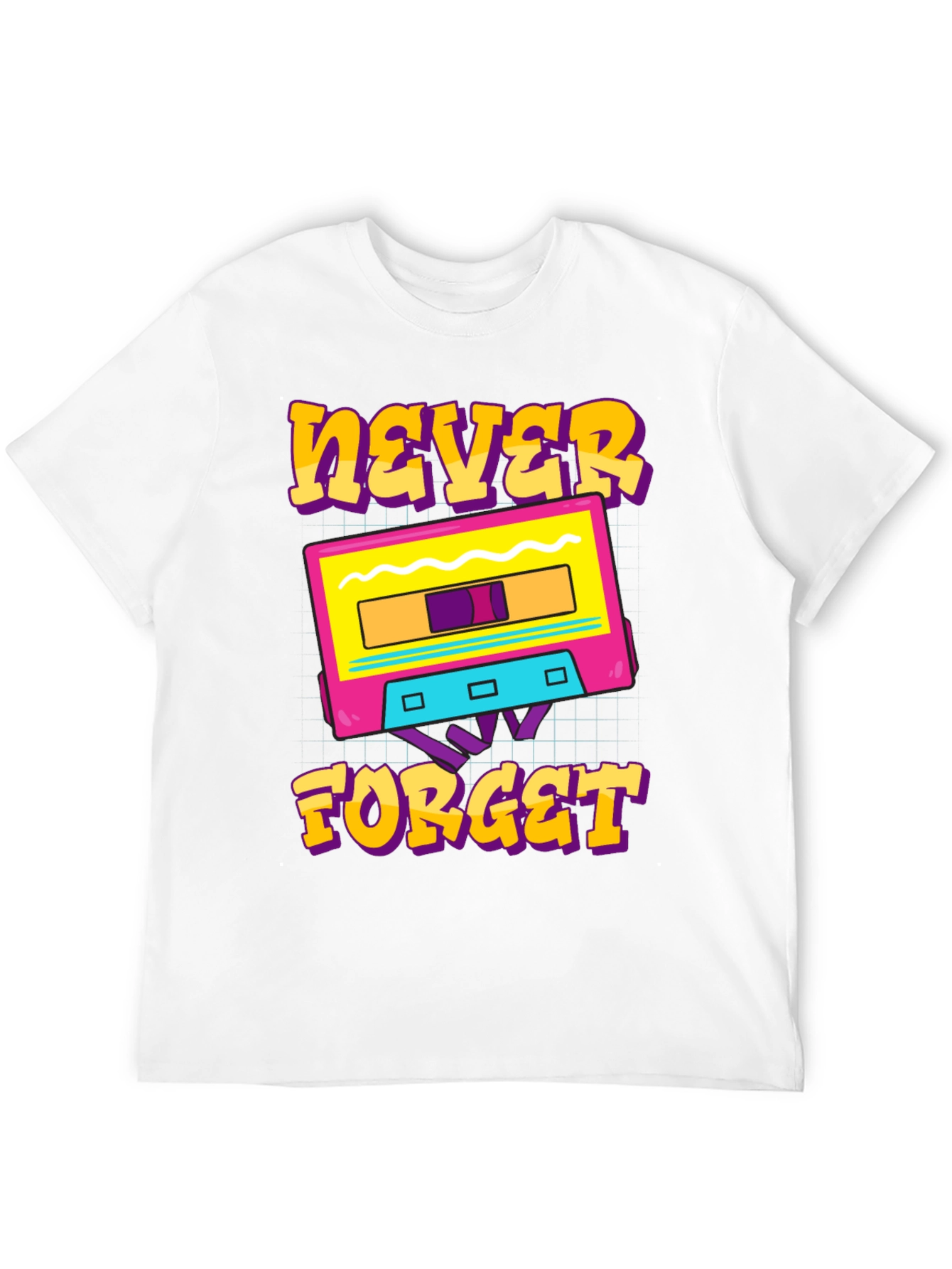 Retro Cassette Tape Never Forget Graphic T-Shirt