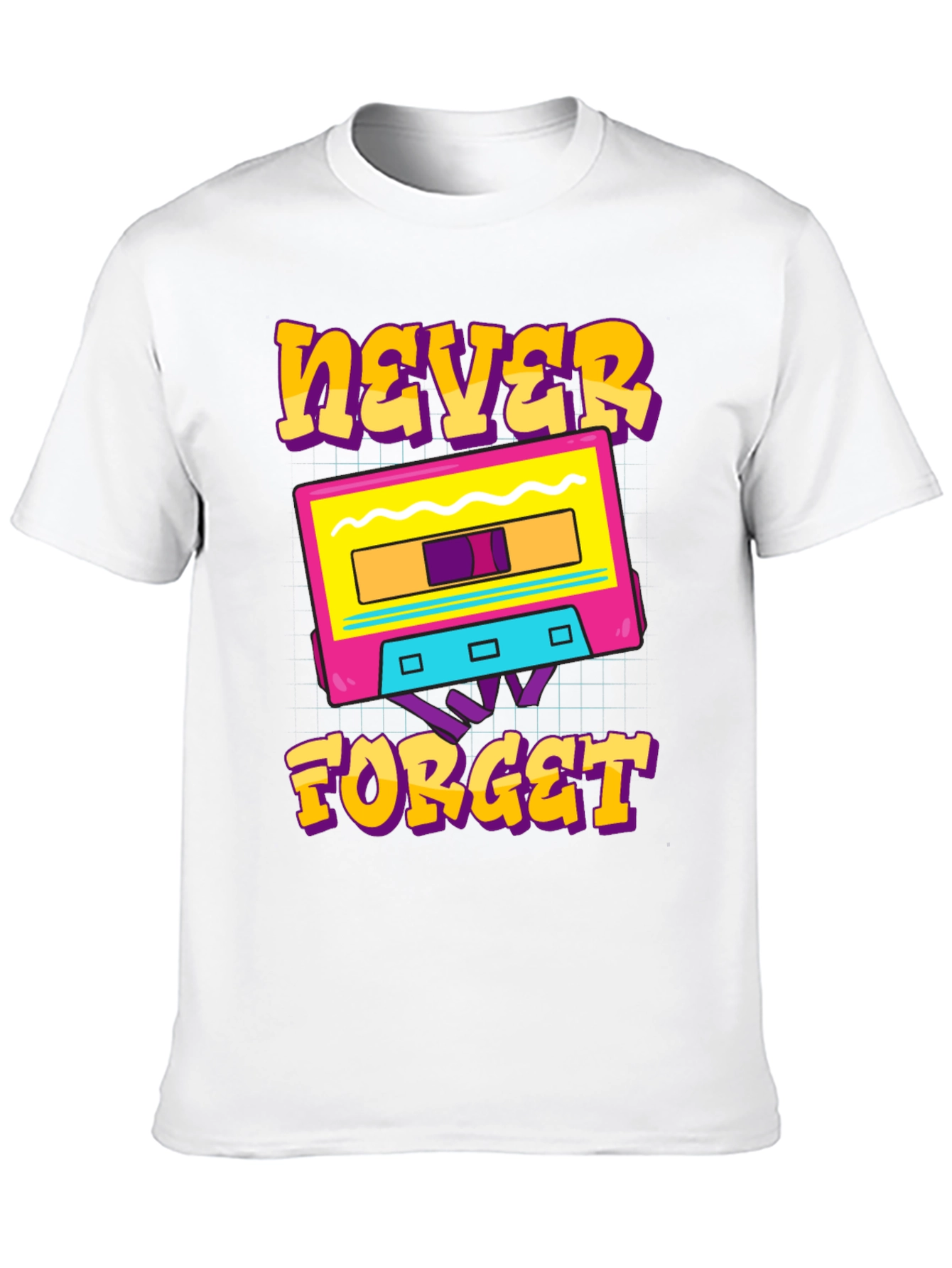 Retro Cassette Tape Never Forget Graphic T-Shirt