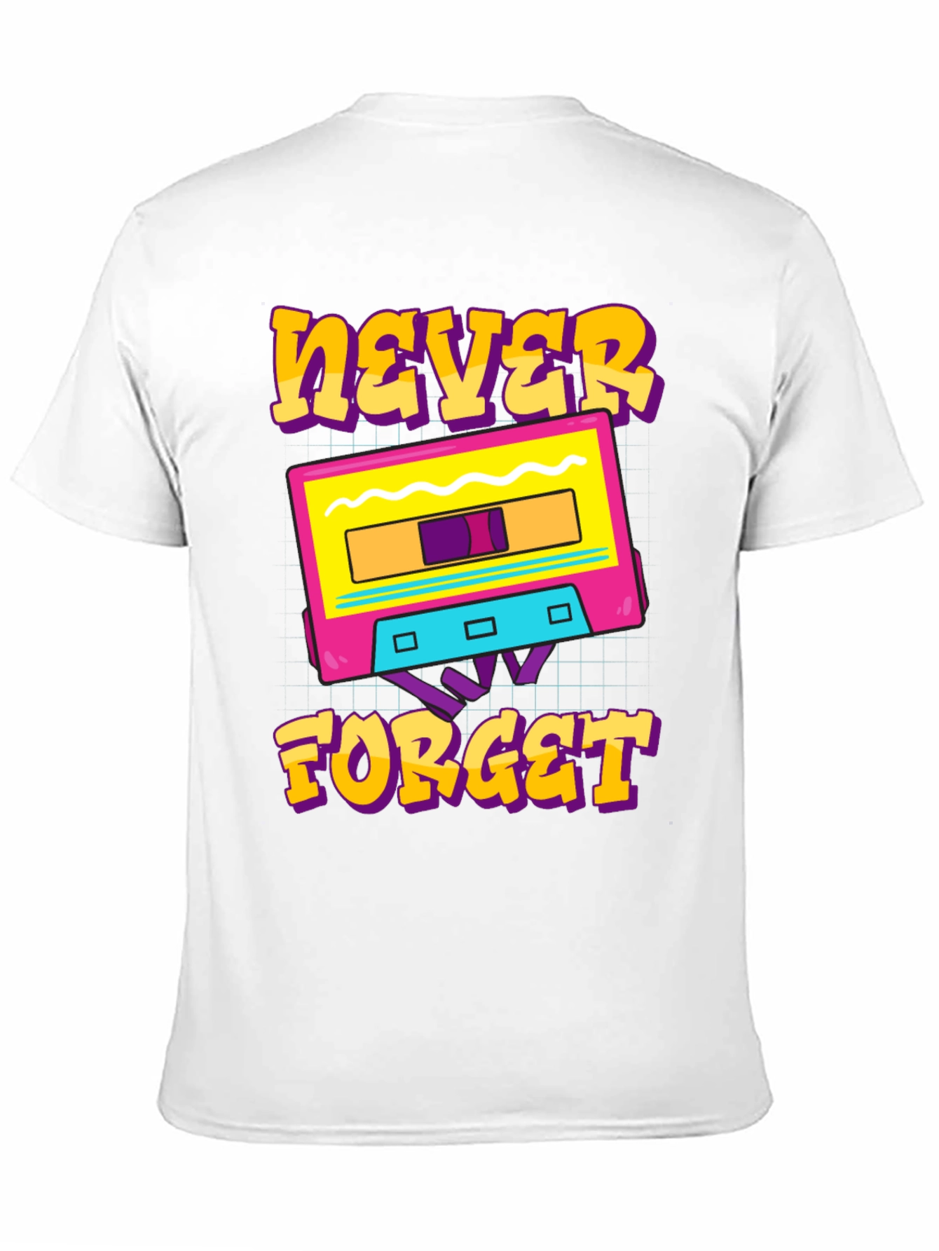 Retro Cassette Tape Never Forget Graphic T-Shirt