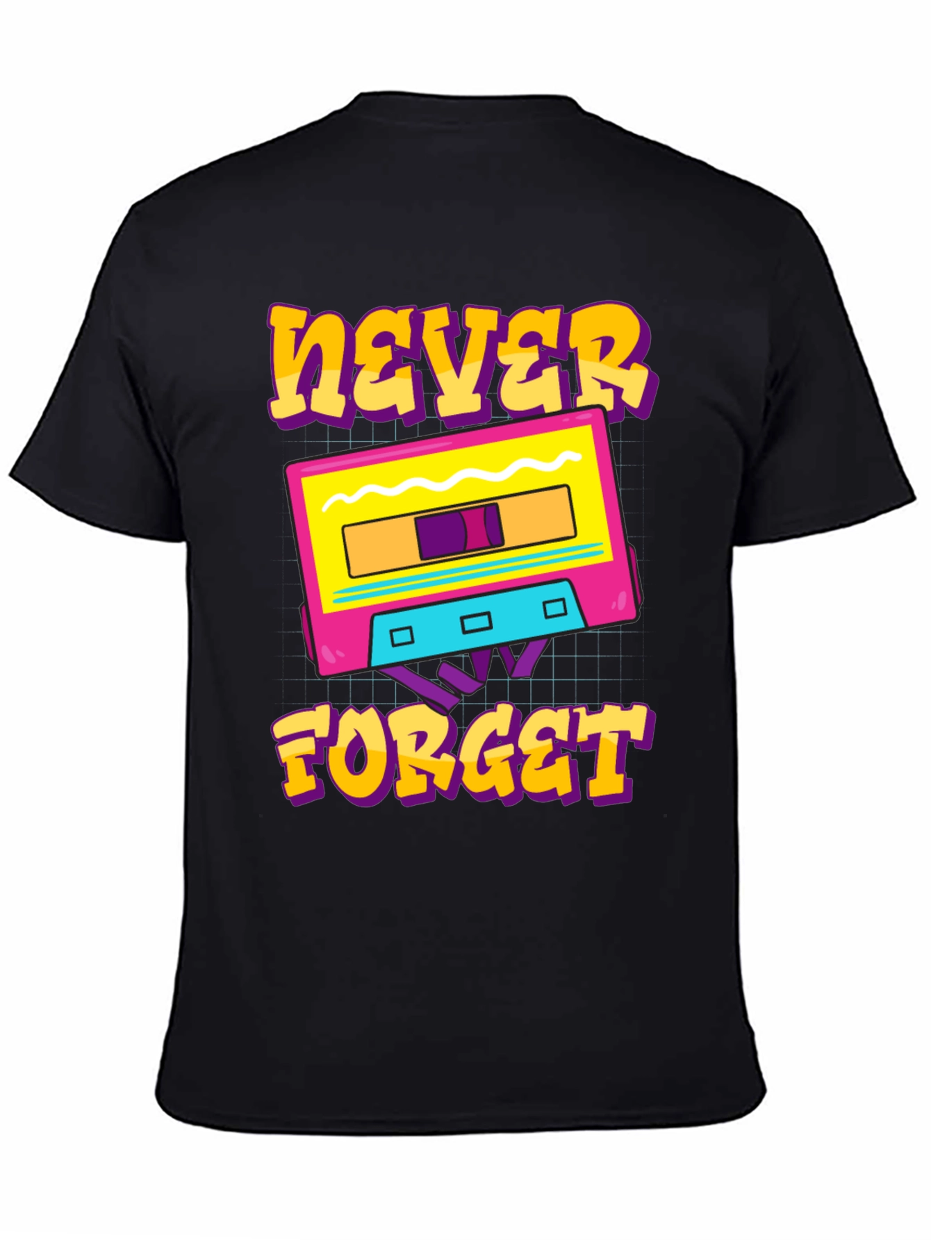 Retro Cassette Tape Never Forget Graphic T-Shirt