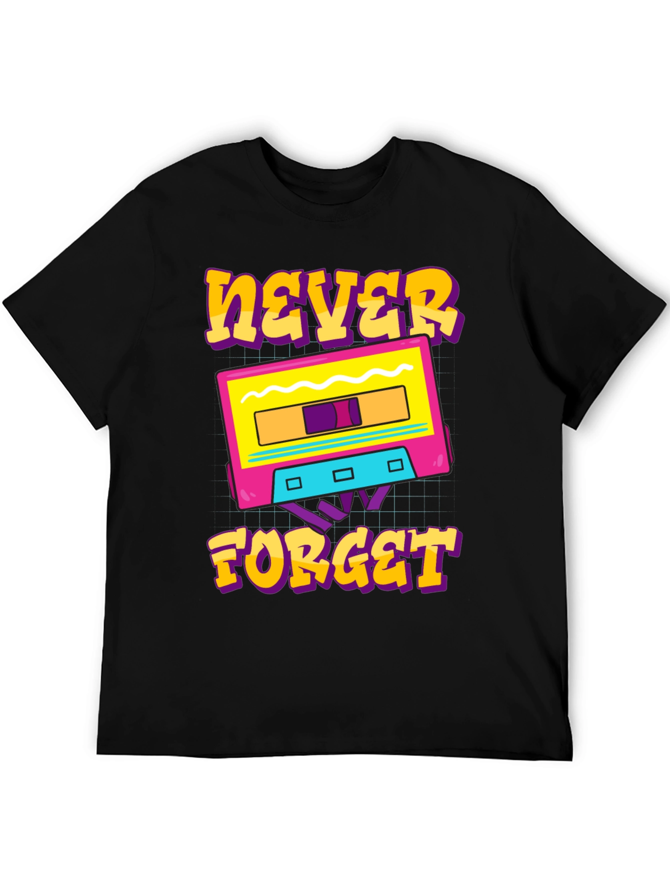 Retro Cassette Tape Never Forget Graphic T-Shirt