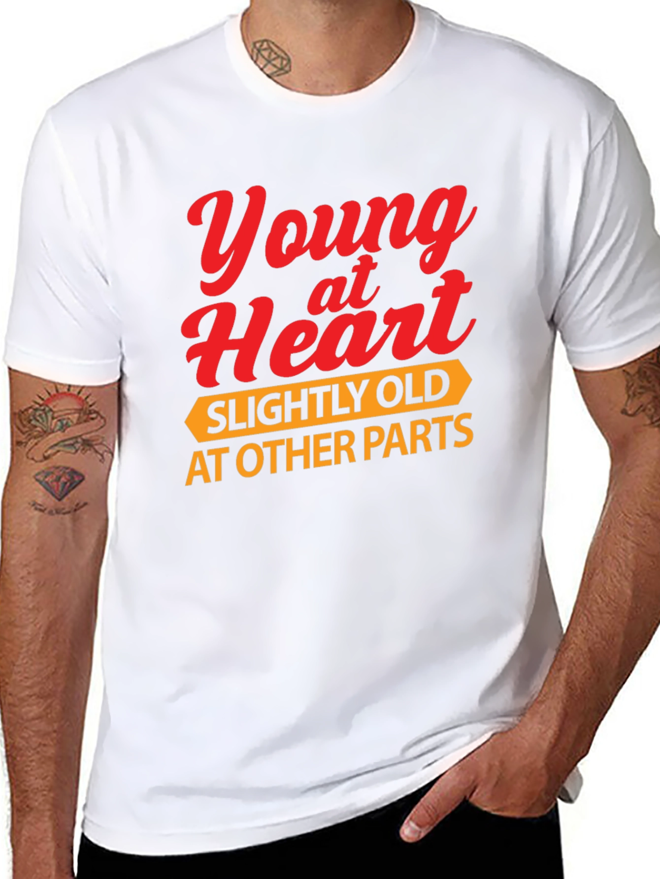 Funny Young at Heart Graphic T-Shirt