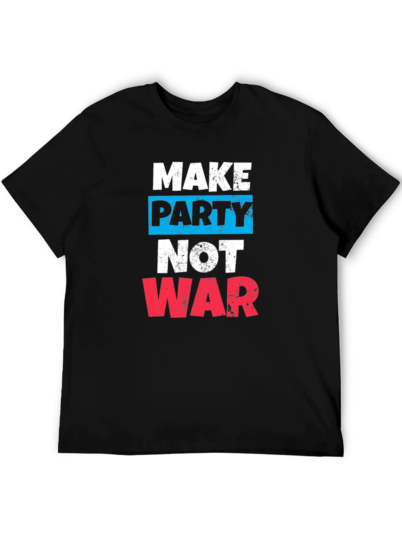 Make Party Not War Graphic Tee - Black