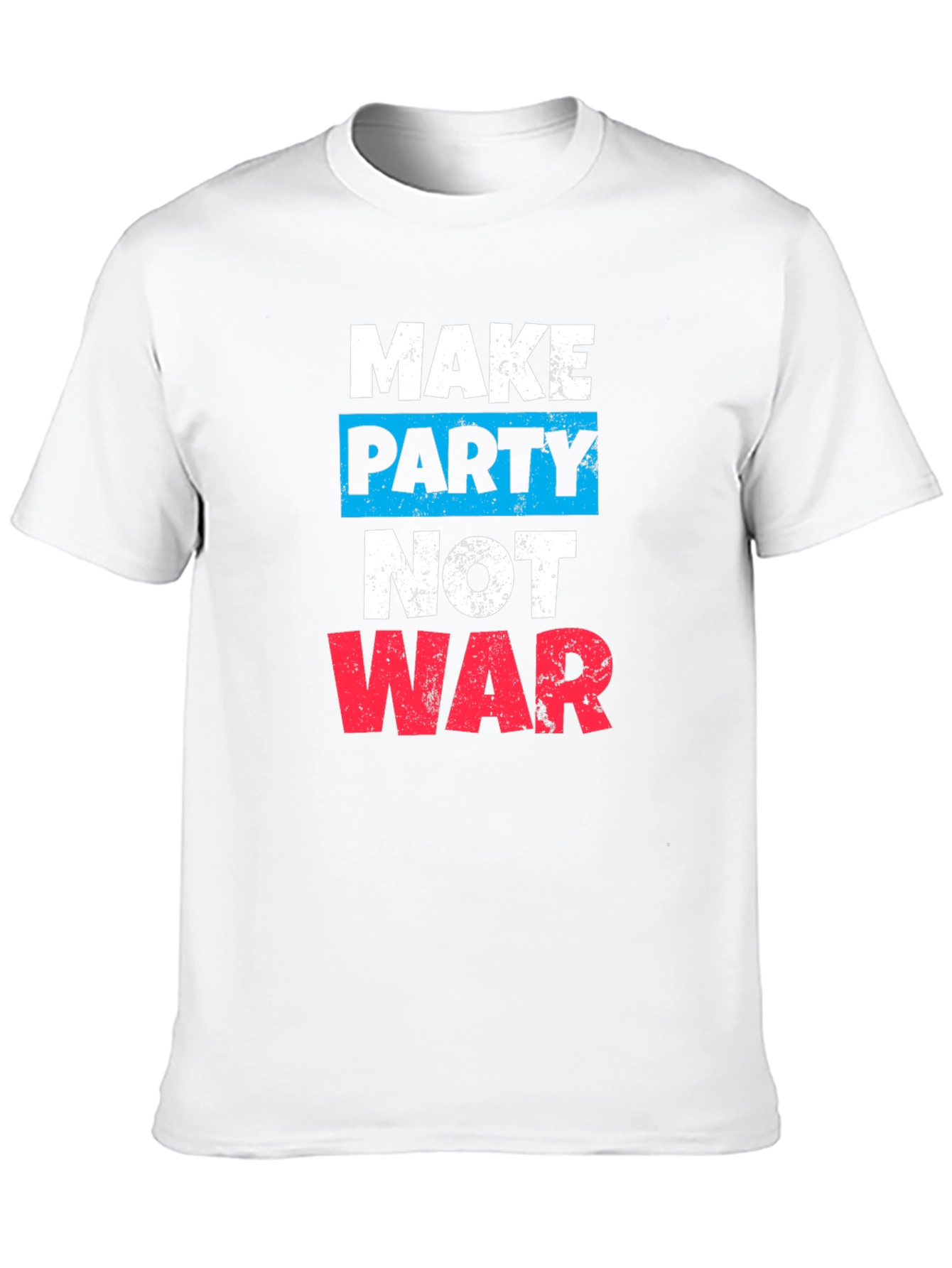 Make Party Not War Graphic Tee - Black