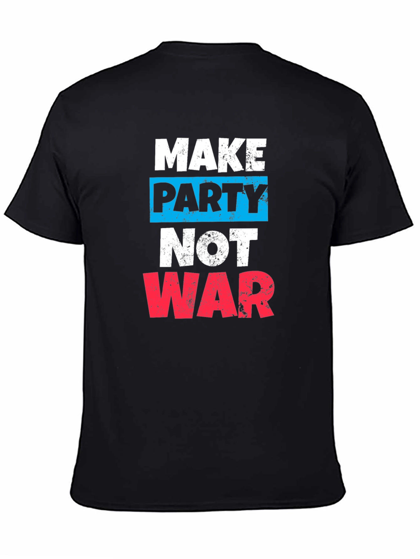 Make Party Not War Graphic Tee - Black