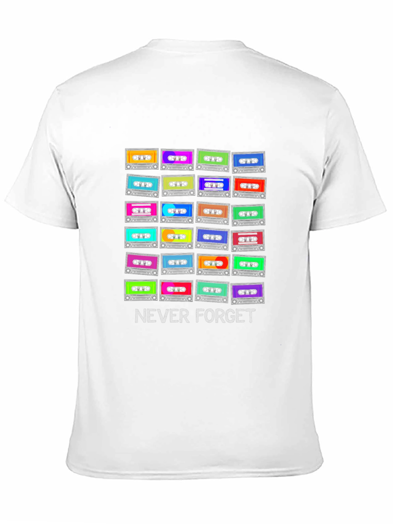Retro Cassette Tape T-Shirt - Never Forget 80s/90s