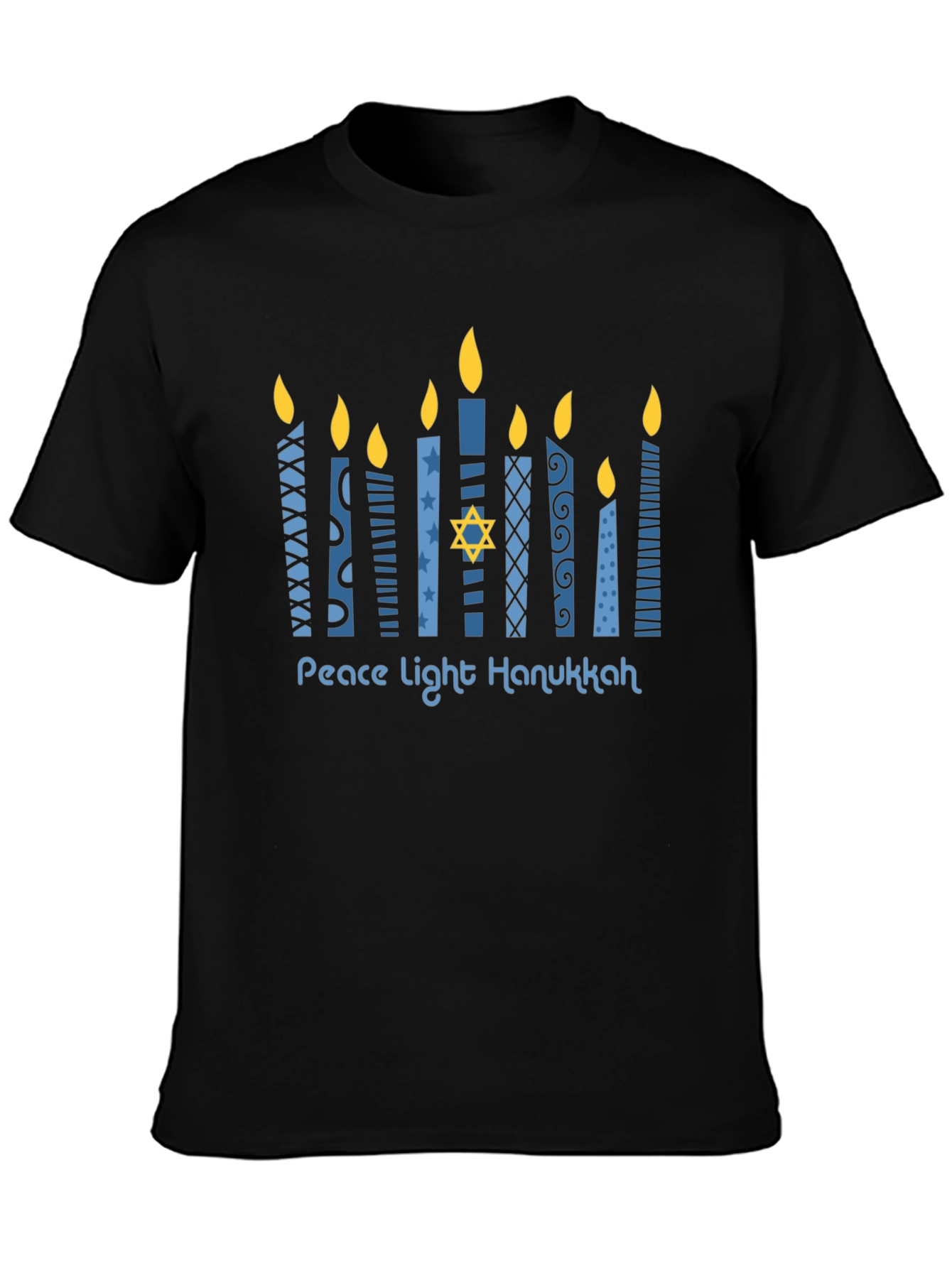 Hanukkah Peace Light Menorah T-Shirt