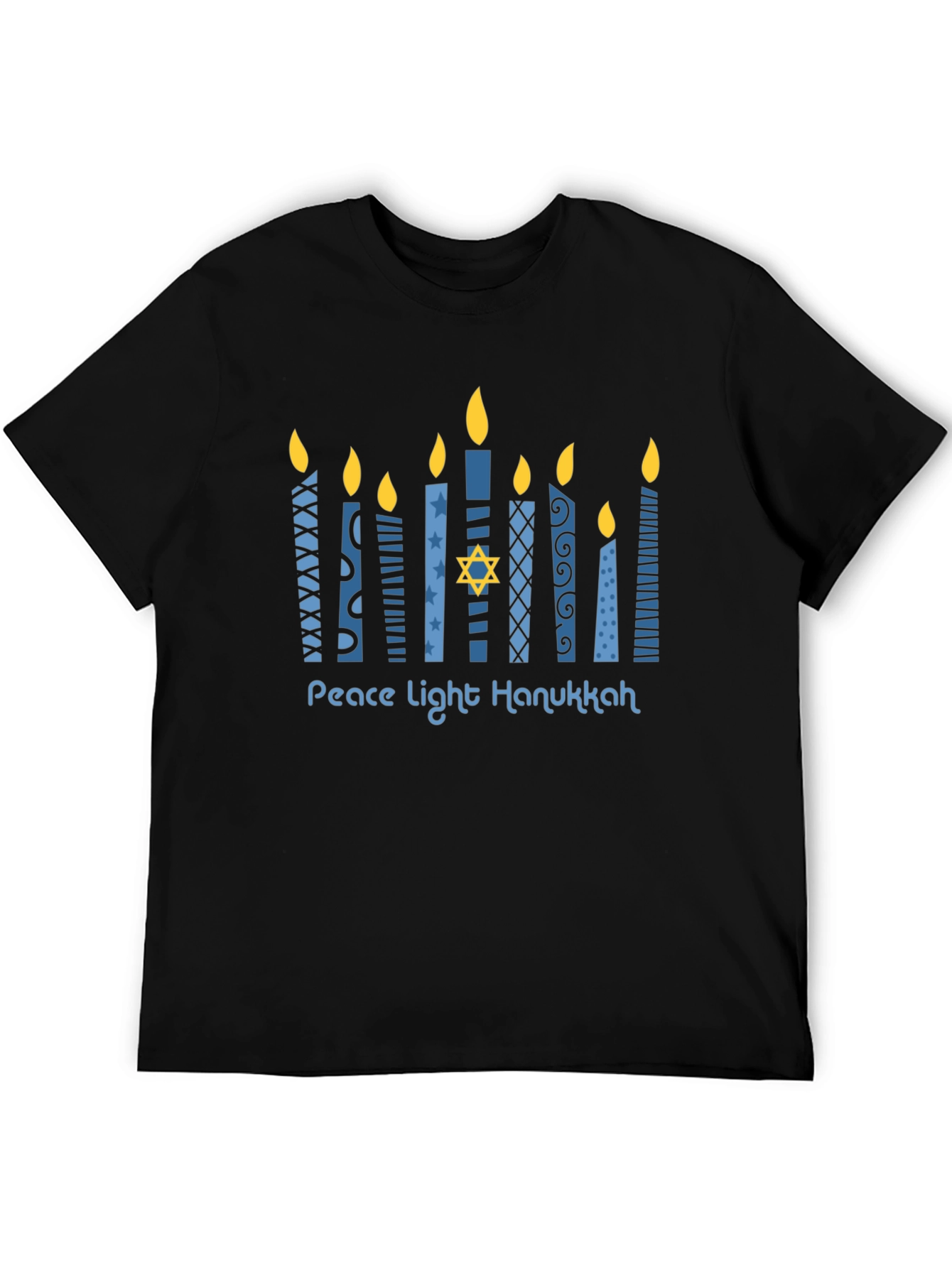 Hanukkah Peace Light Menorah T-Shirt