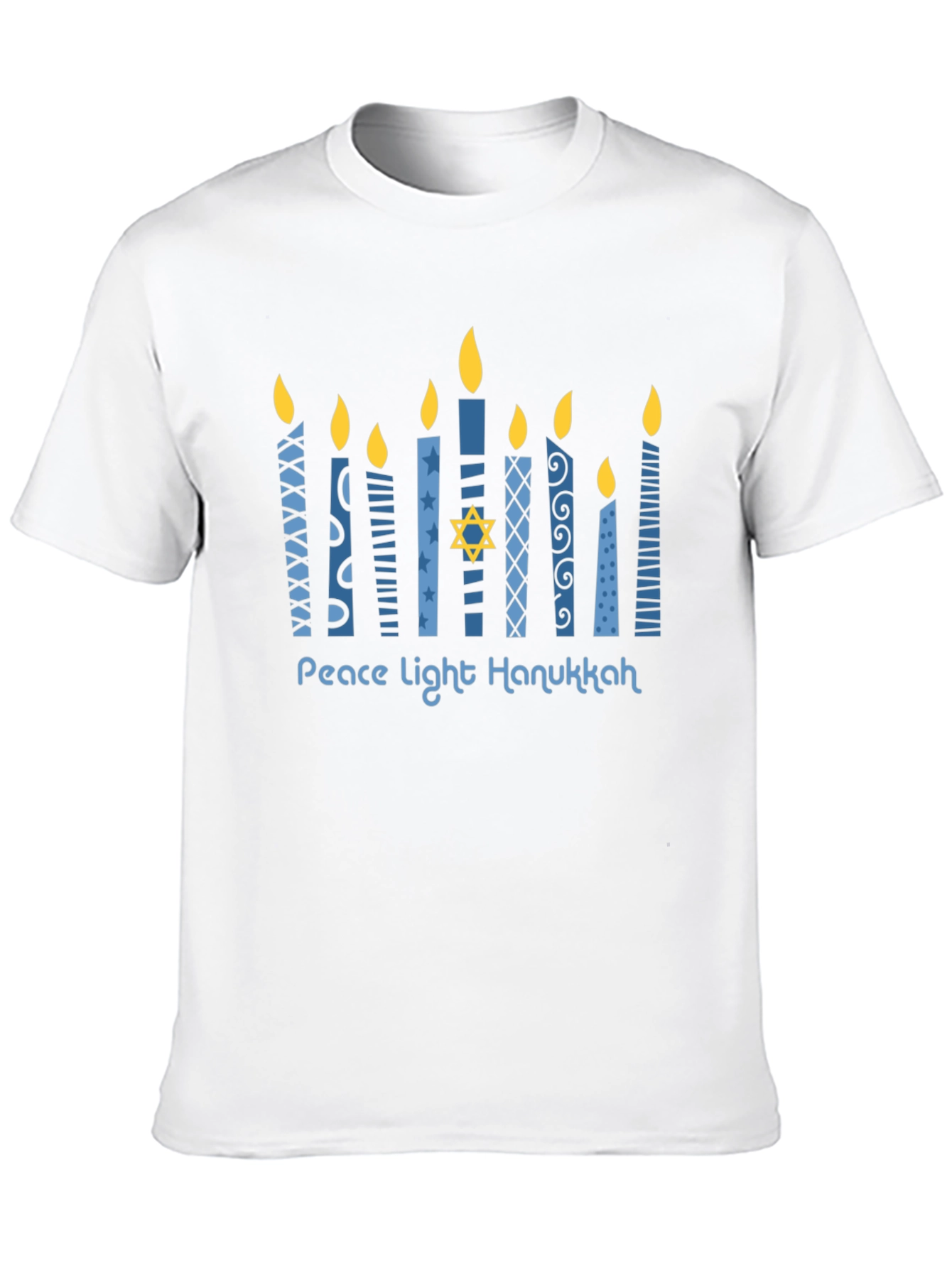Hanukkah Peace Light Menorah T-Shirt