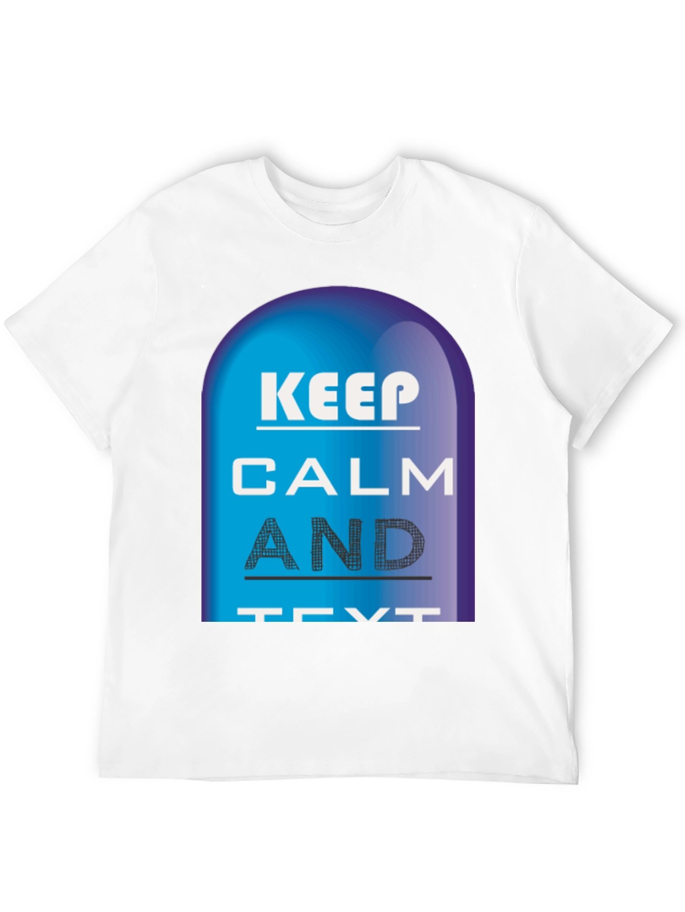 Keep Calm and Text Black T-Shirt