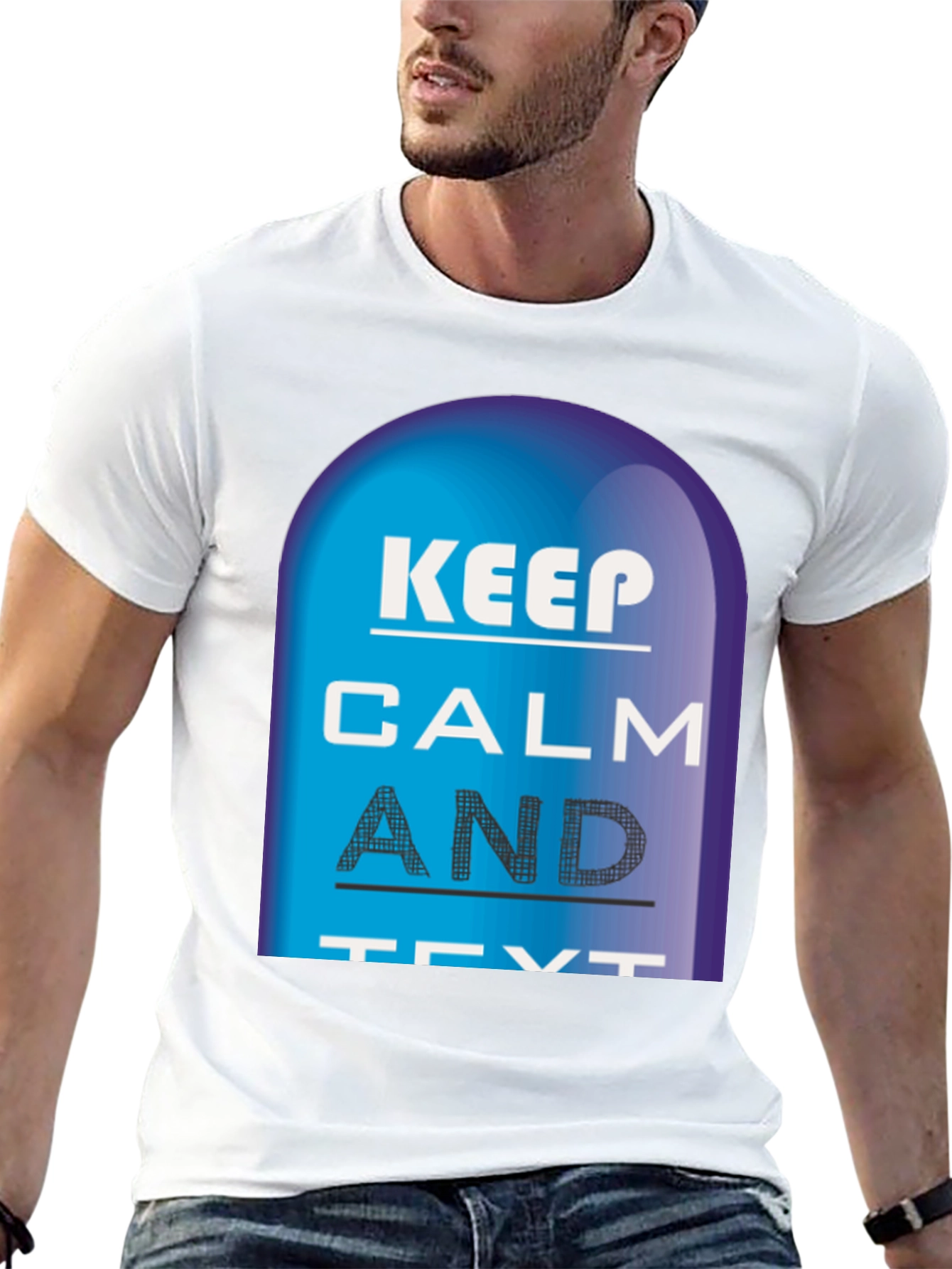 Keep Calm and Text Black T-Shirt