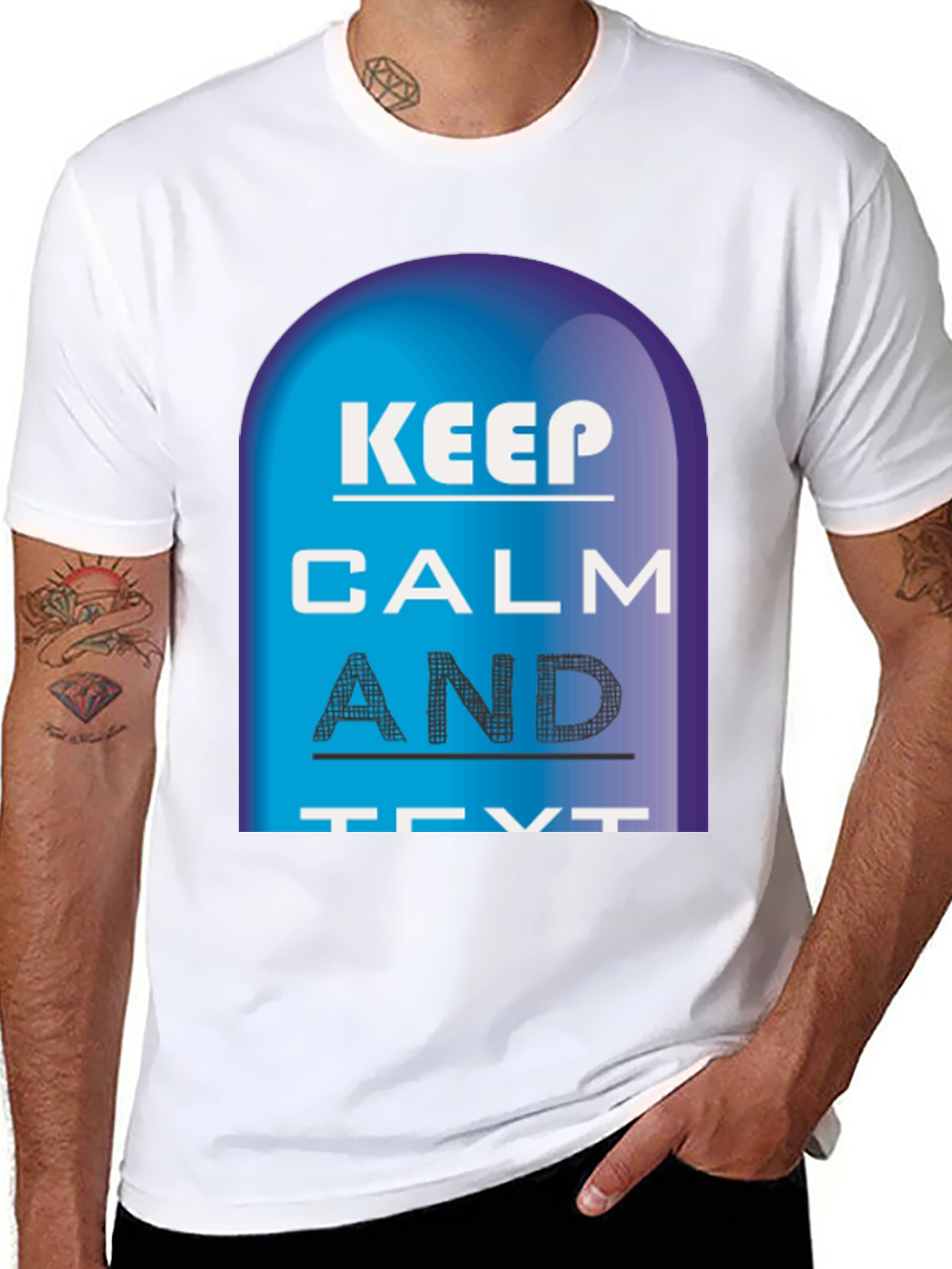 Keep Calm and Text Black T-Shirt