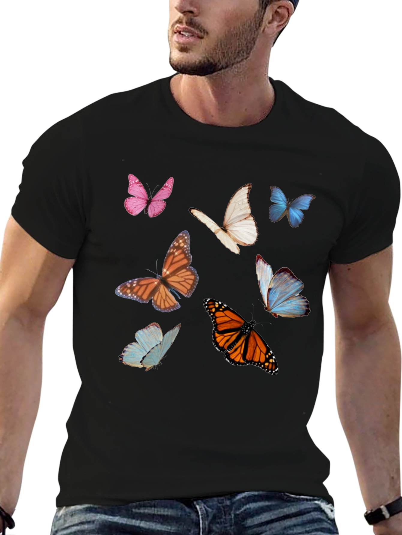 Butterfly Graphic Tee - Nature Inspired Casual Wear