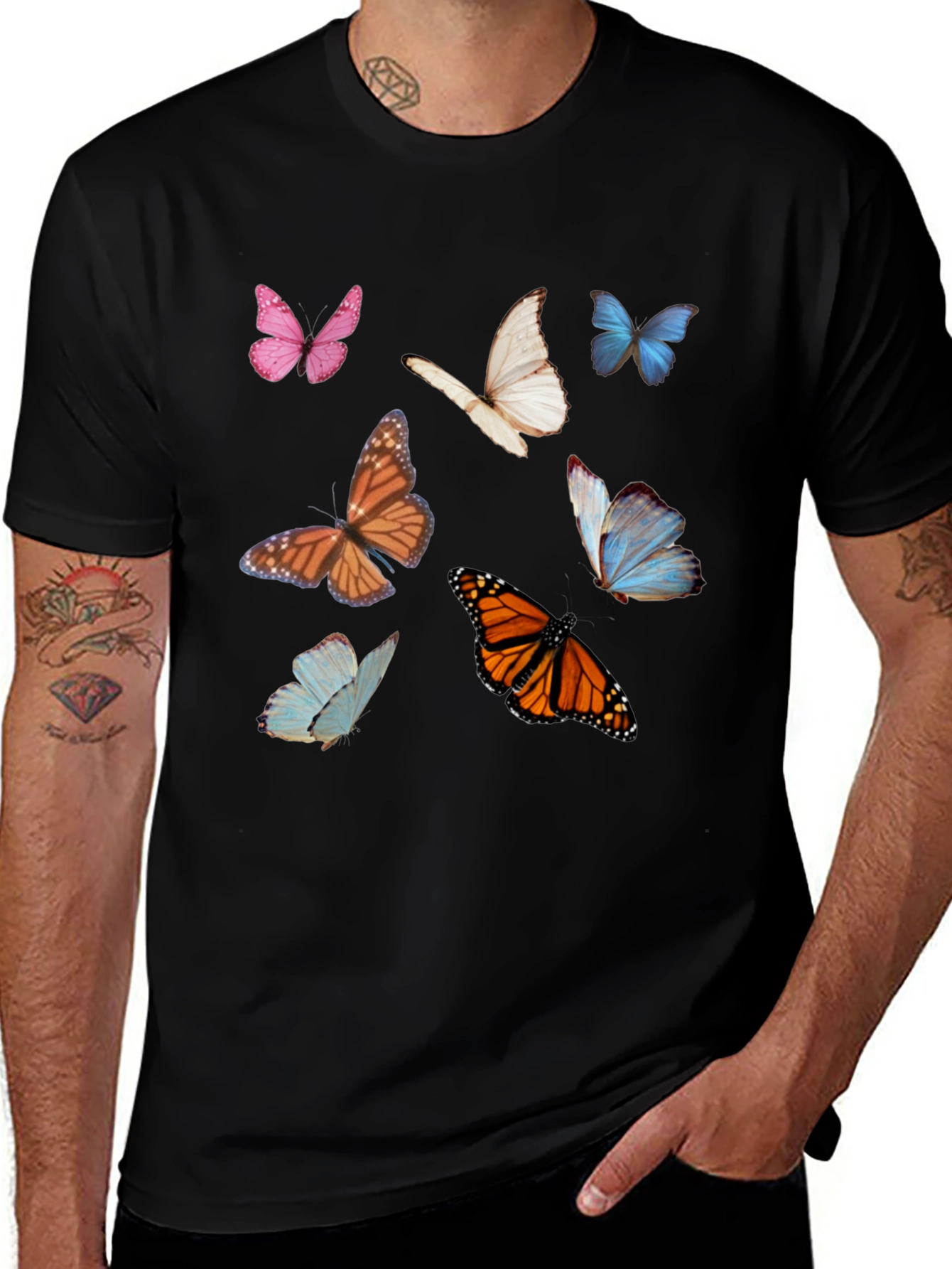 Butterfly Graphic Tee - Nature Inspired Casual Wear