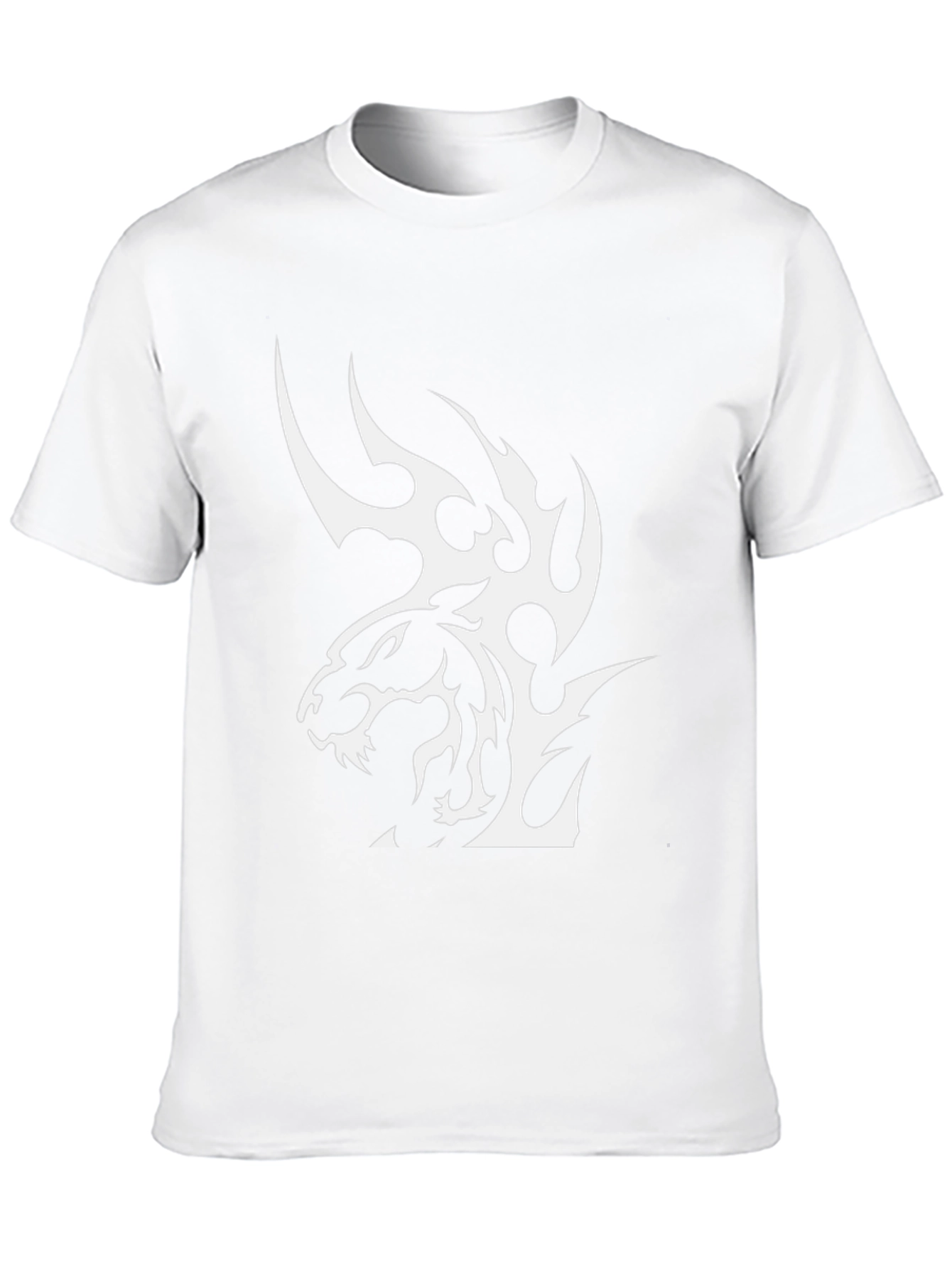 Black T-Shirt with Tribal Tiger Graphic