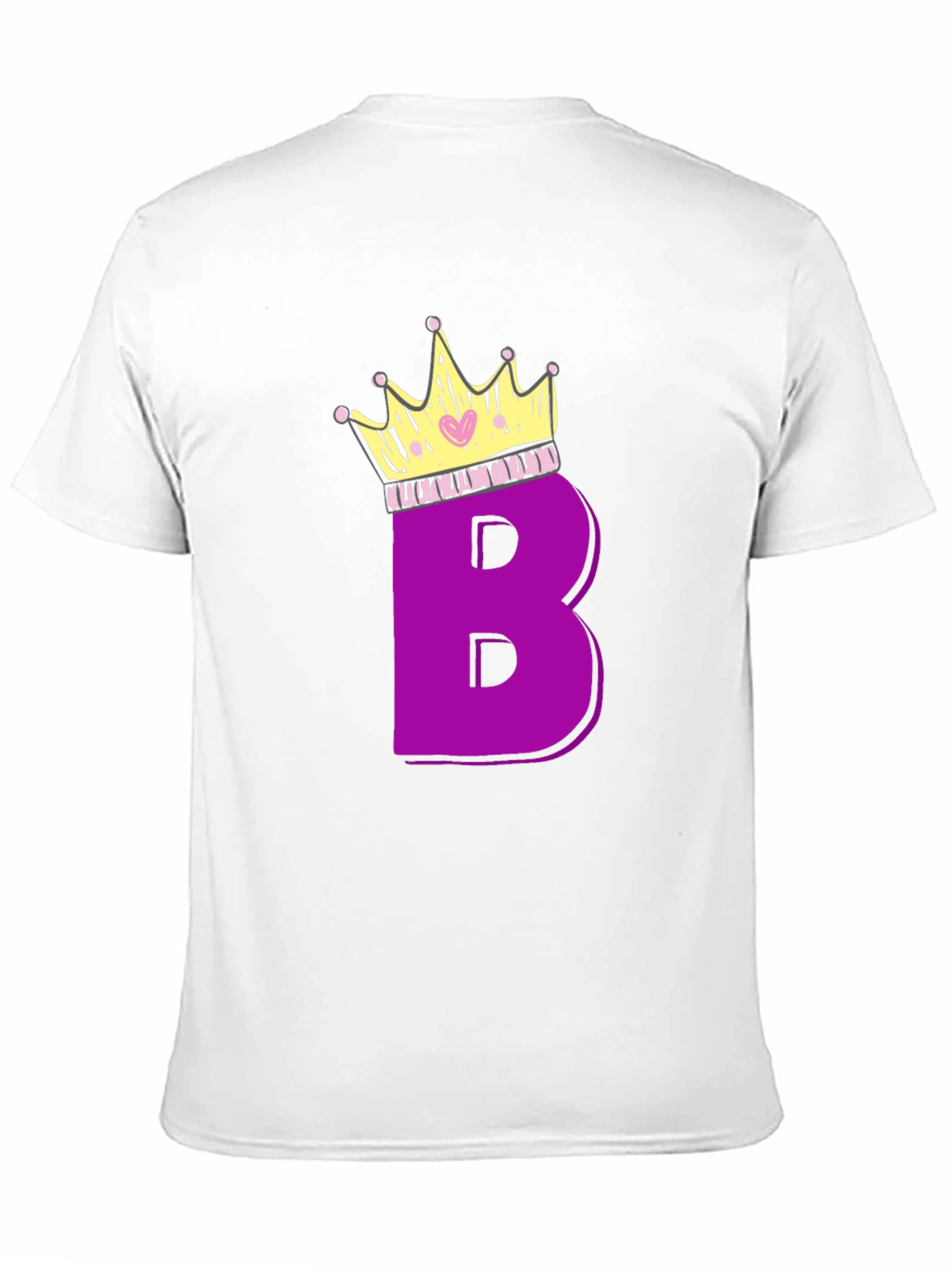Purple Letter B Crown Graphic T-Shirt