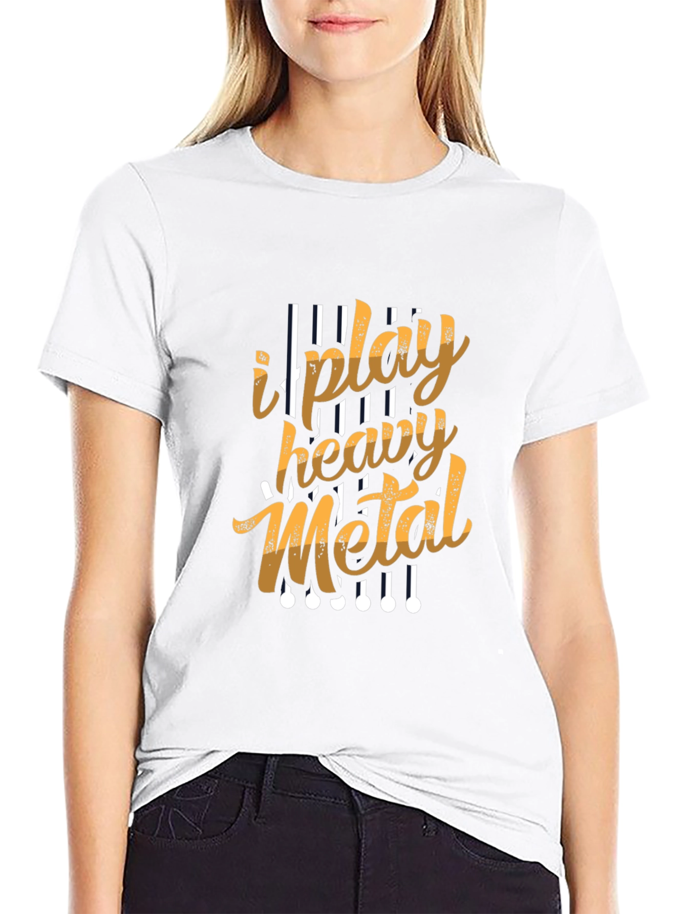 I Play Heavy Metal Graphic Tee - Black