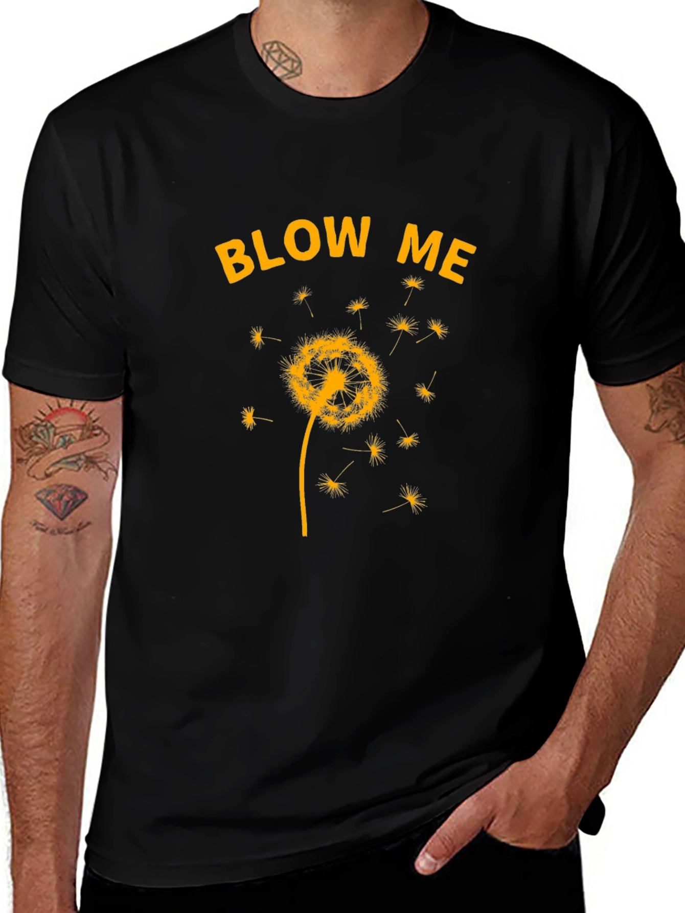 Blow Me Dandelion T-Shirt - Novelty Graphic Tee