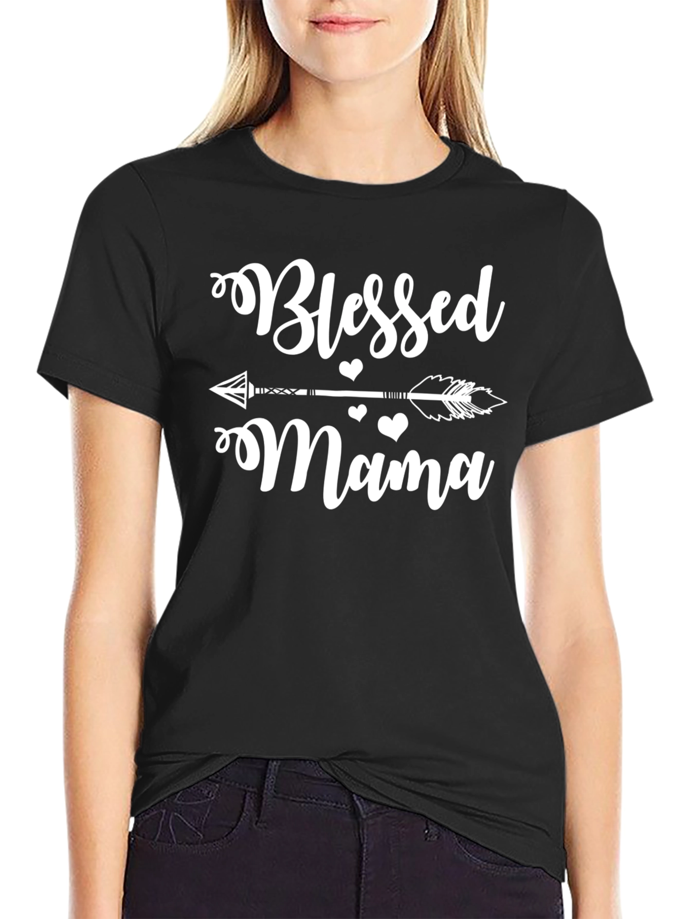Blessed Mama Arrow Graphic T-Shirt