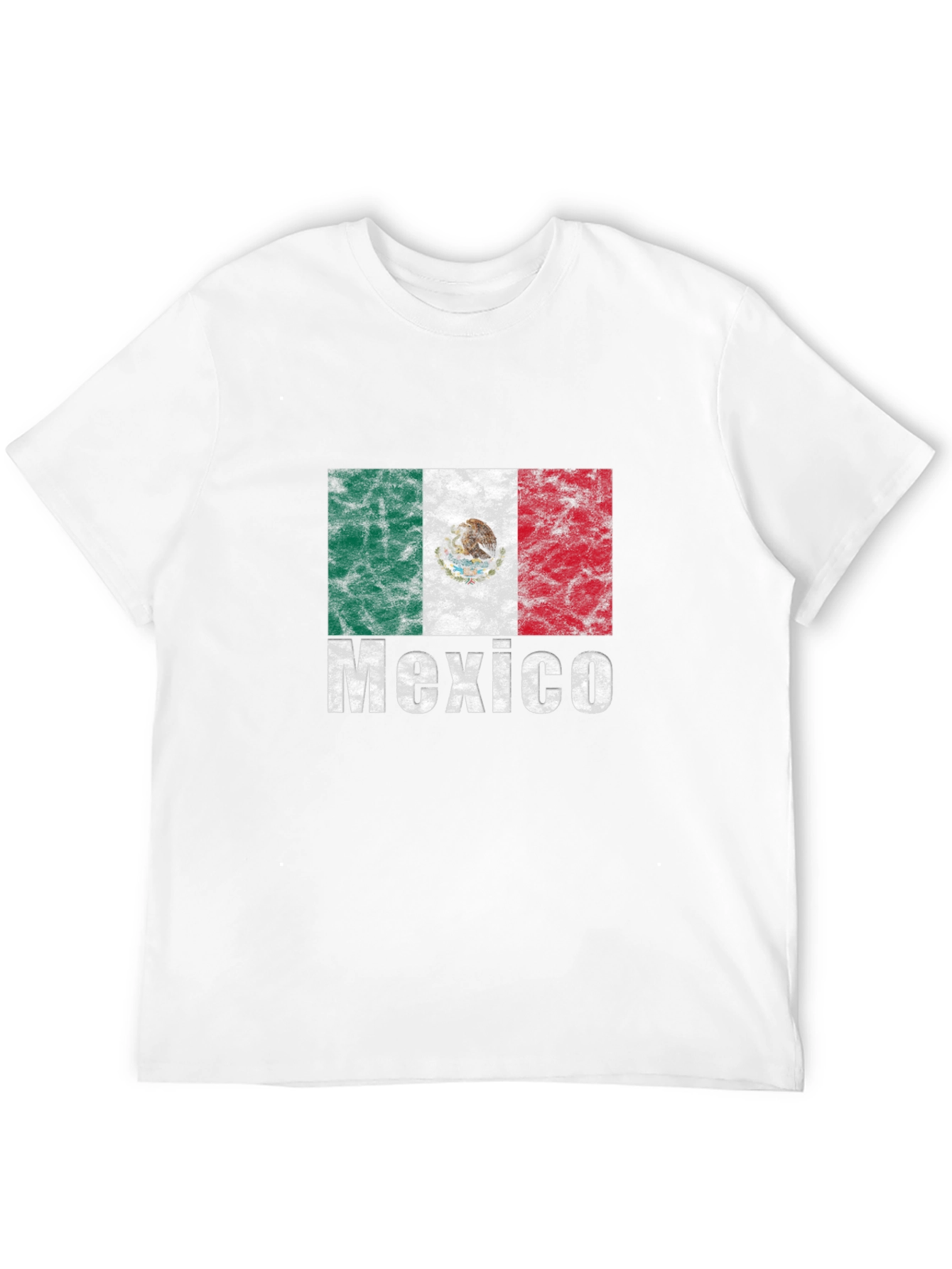 Distressed Mexico Flag Graphic T-Shirt