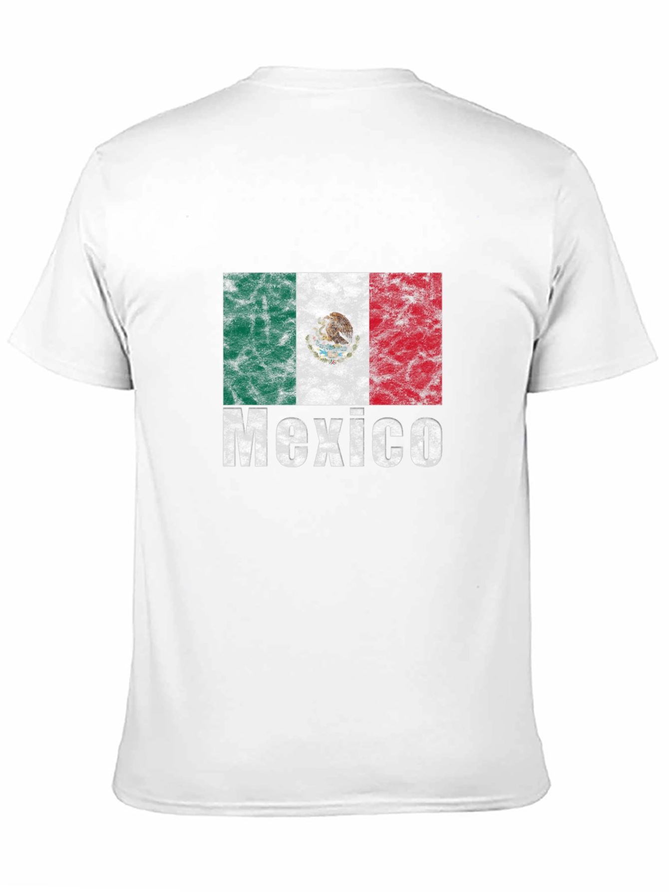 Distressed Mexico Flag Graphic T-Shirt