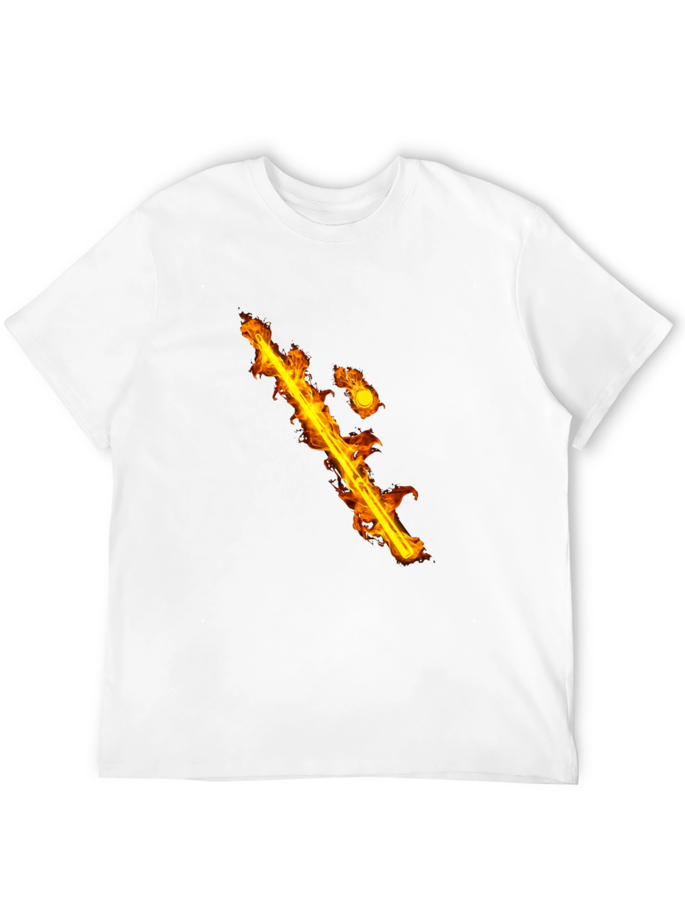 Flaming Sword Graphic Black T-Shirt