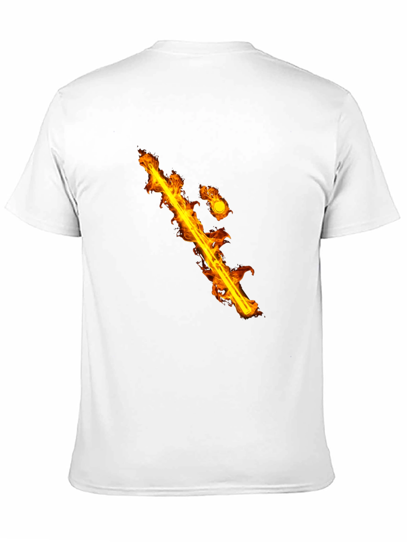 Flaming Sword Graphic Black T-Shirt