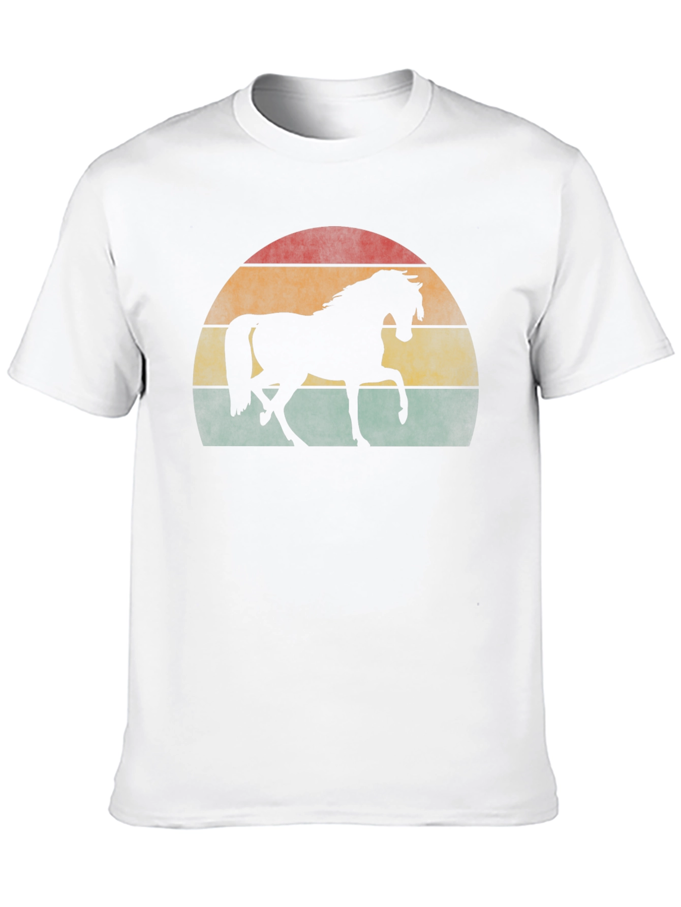 Retro Horse Silhouette Graphic T-Shirt