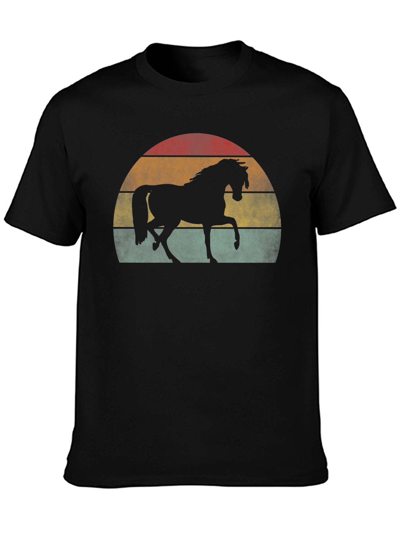 Retro Horse Silhouette Graphic T-Shirt