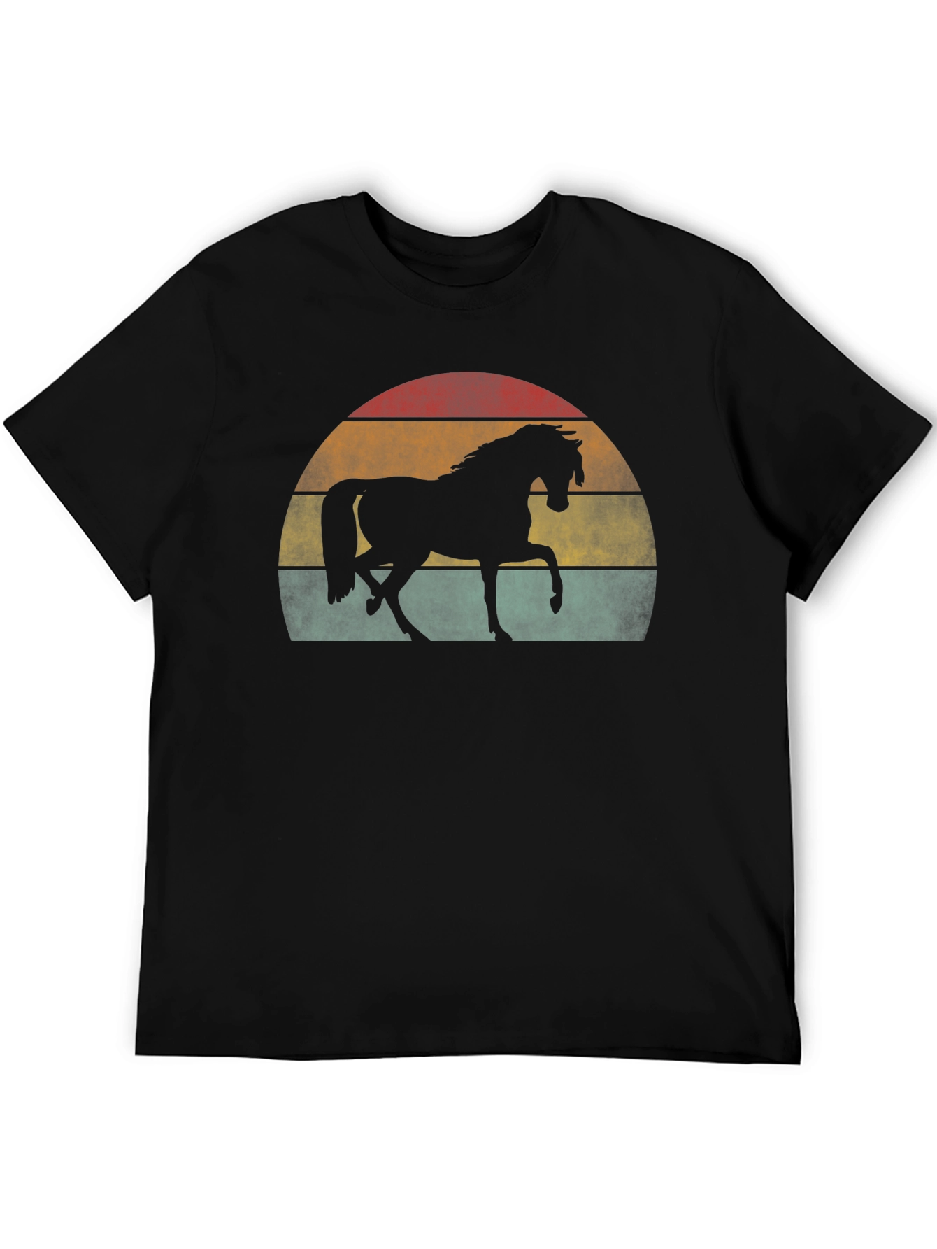 Retro Horse Silhouette Graphic T-Shirt