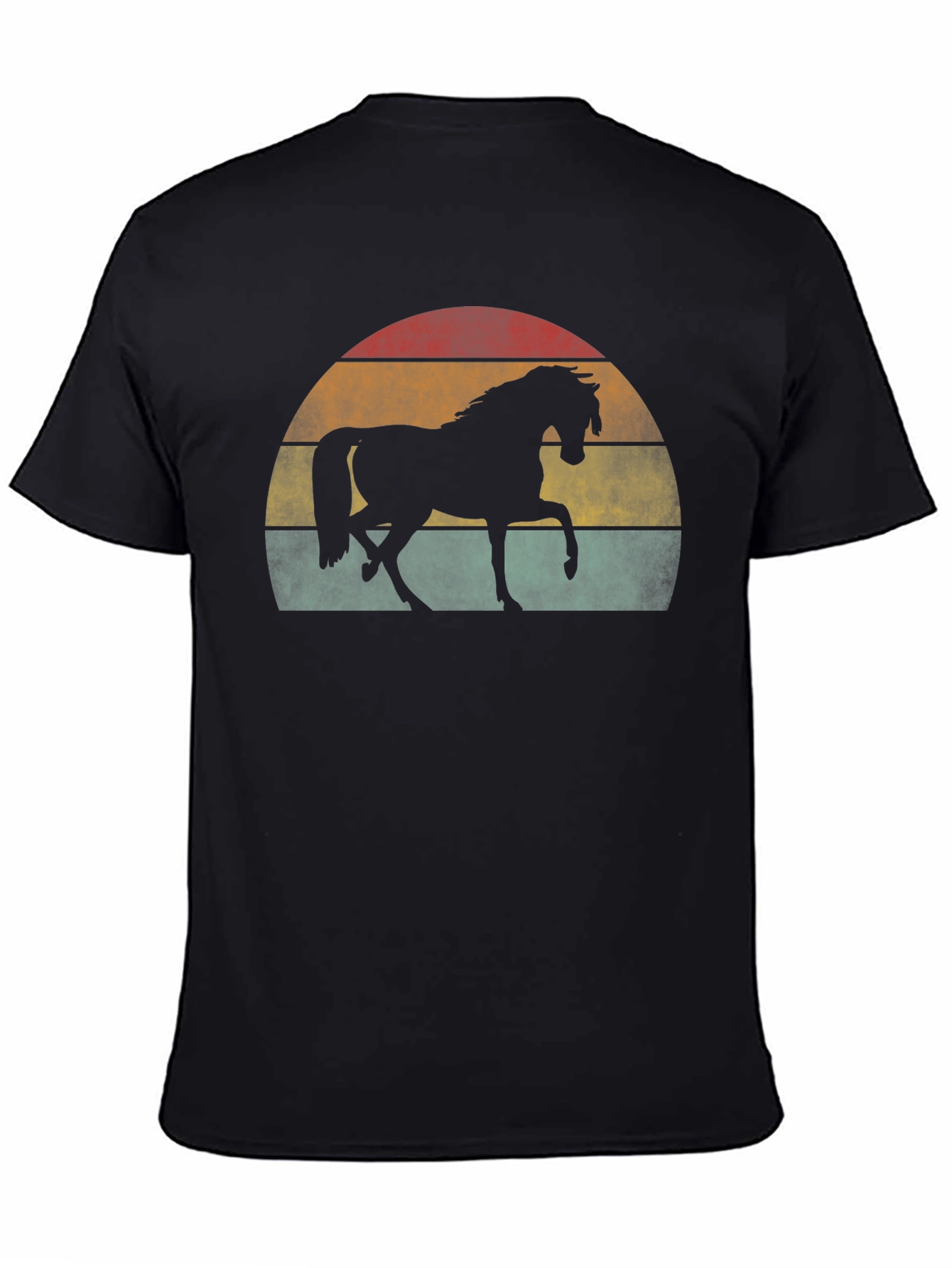 Retro Horse Silhouette Graphic T-Shirt