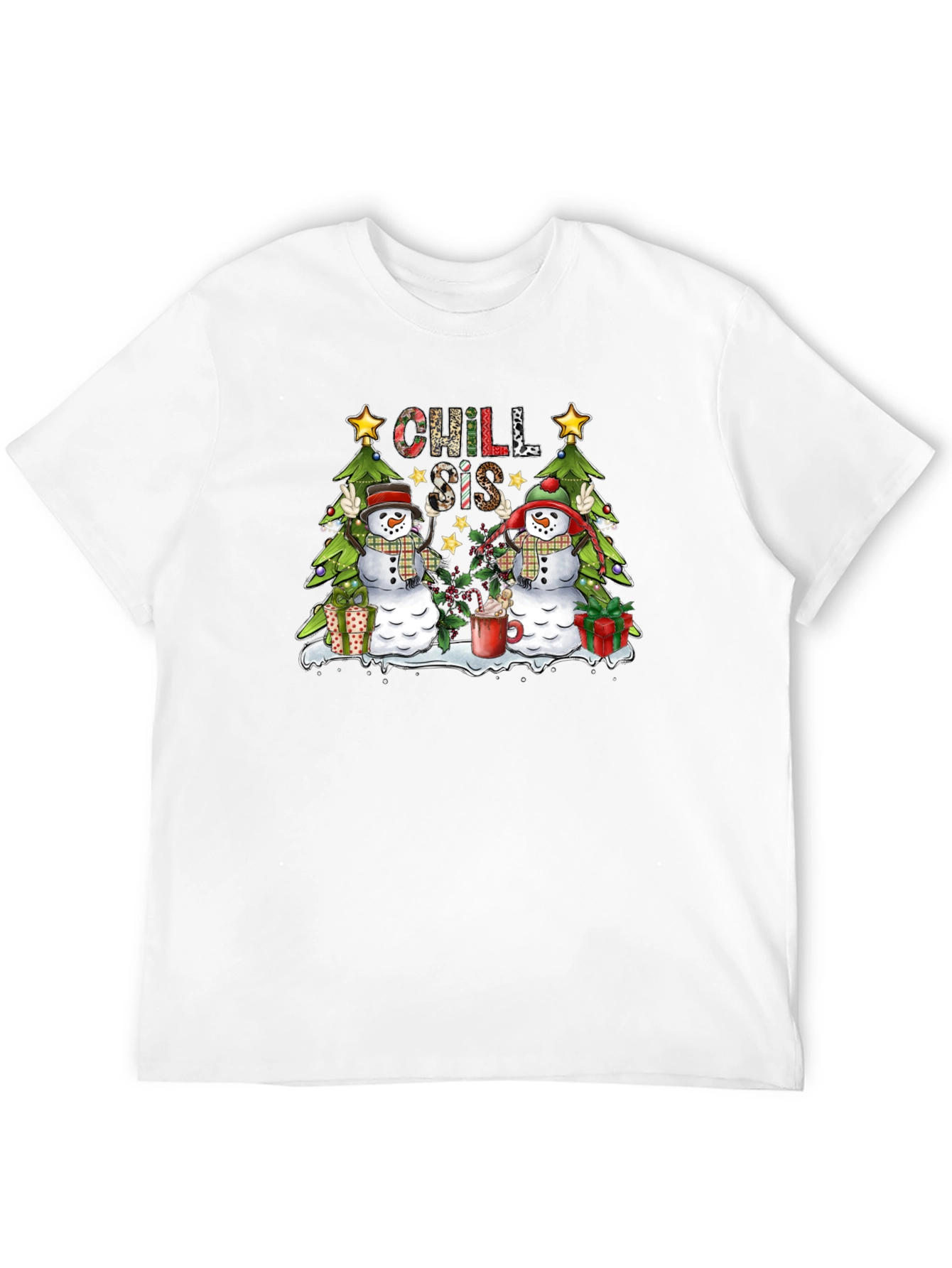 Chill Sis Christmas Snowman Graphic Tee