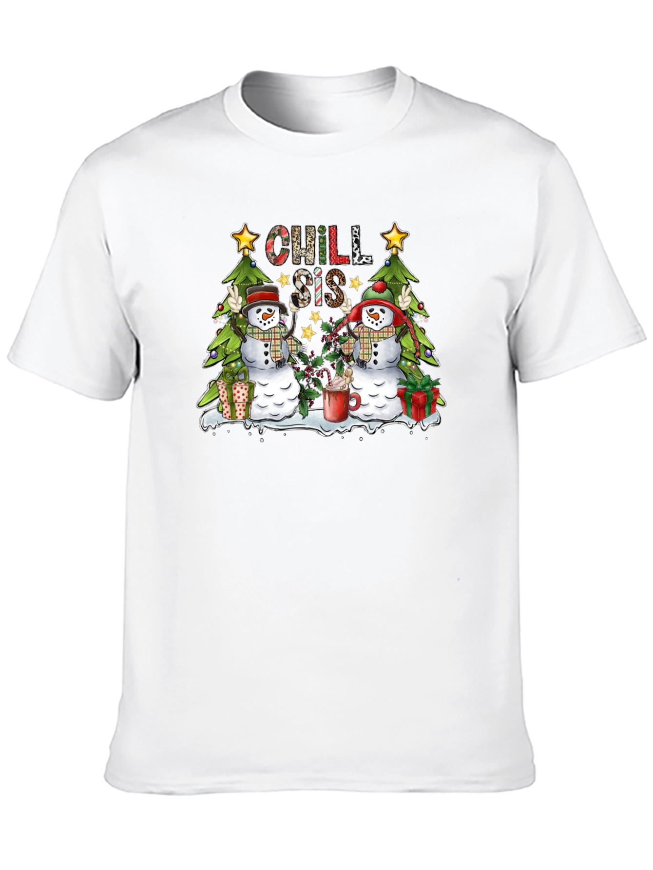 Chill Sis Christmas Snowman Graphic Tee