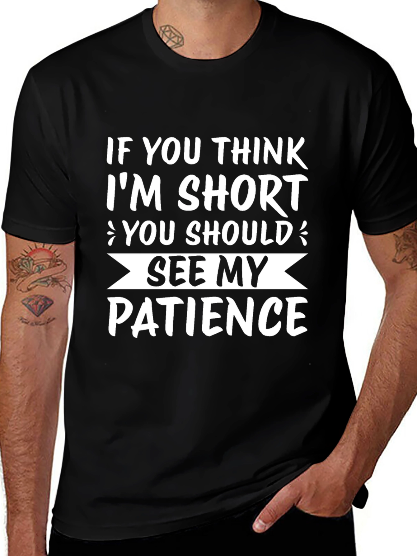 Funny Short Patience Graphic T-Shirt