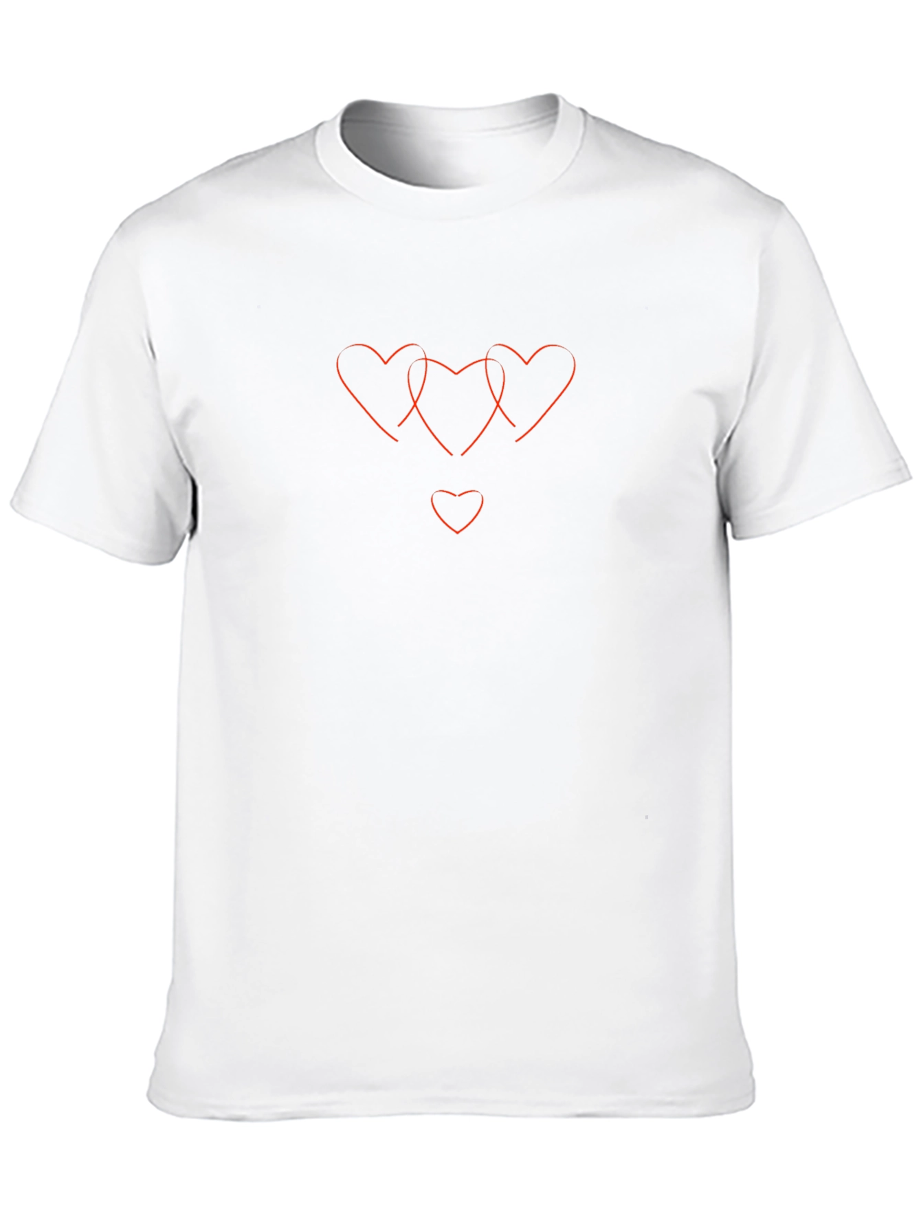 Black T-shirt with Heart Graphic