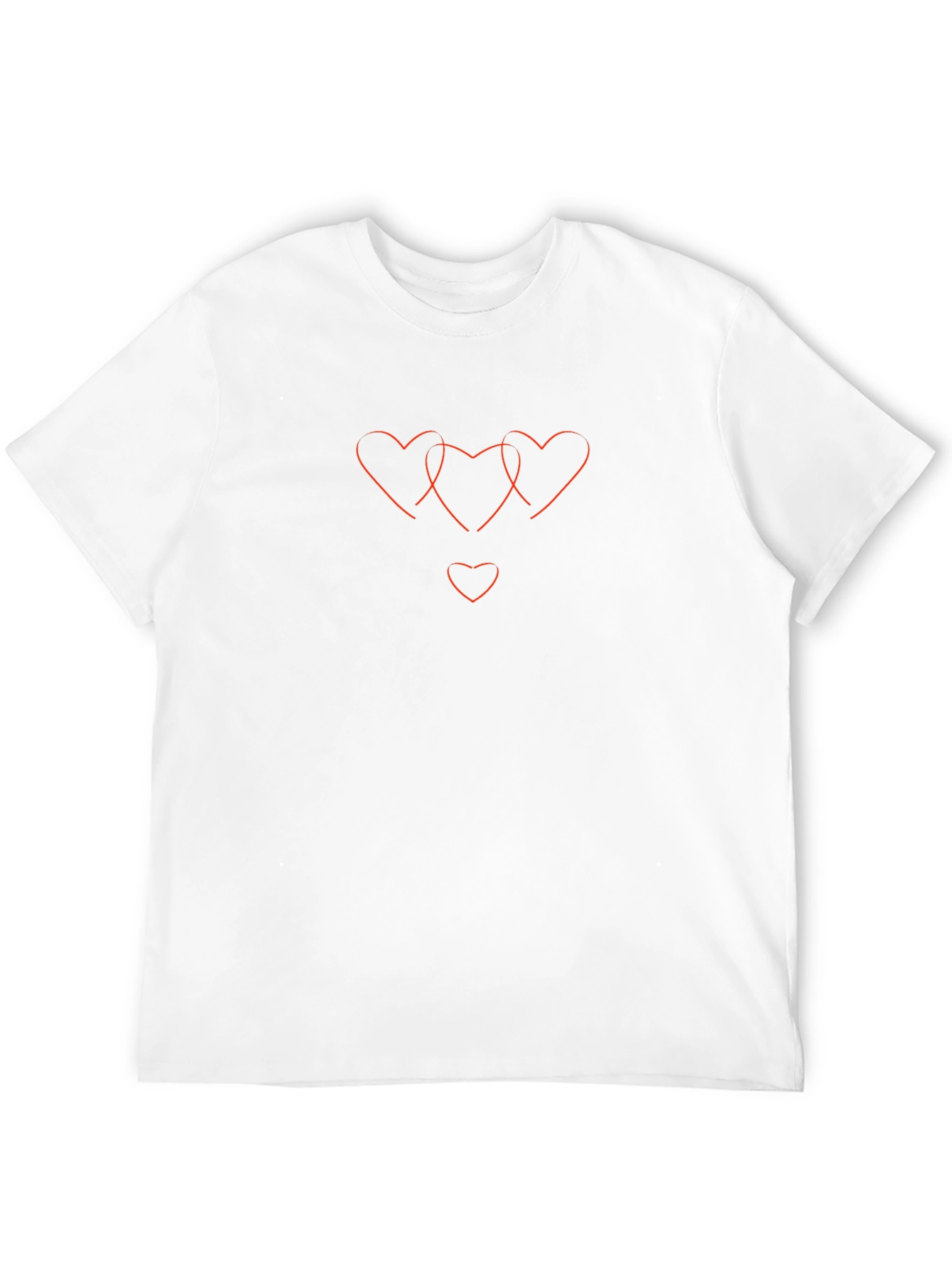 Black T-shirt with Heart Graphic